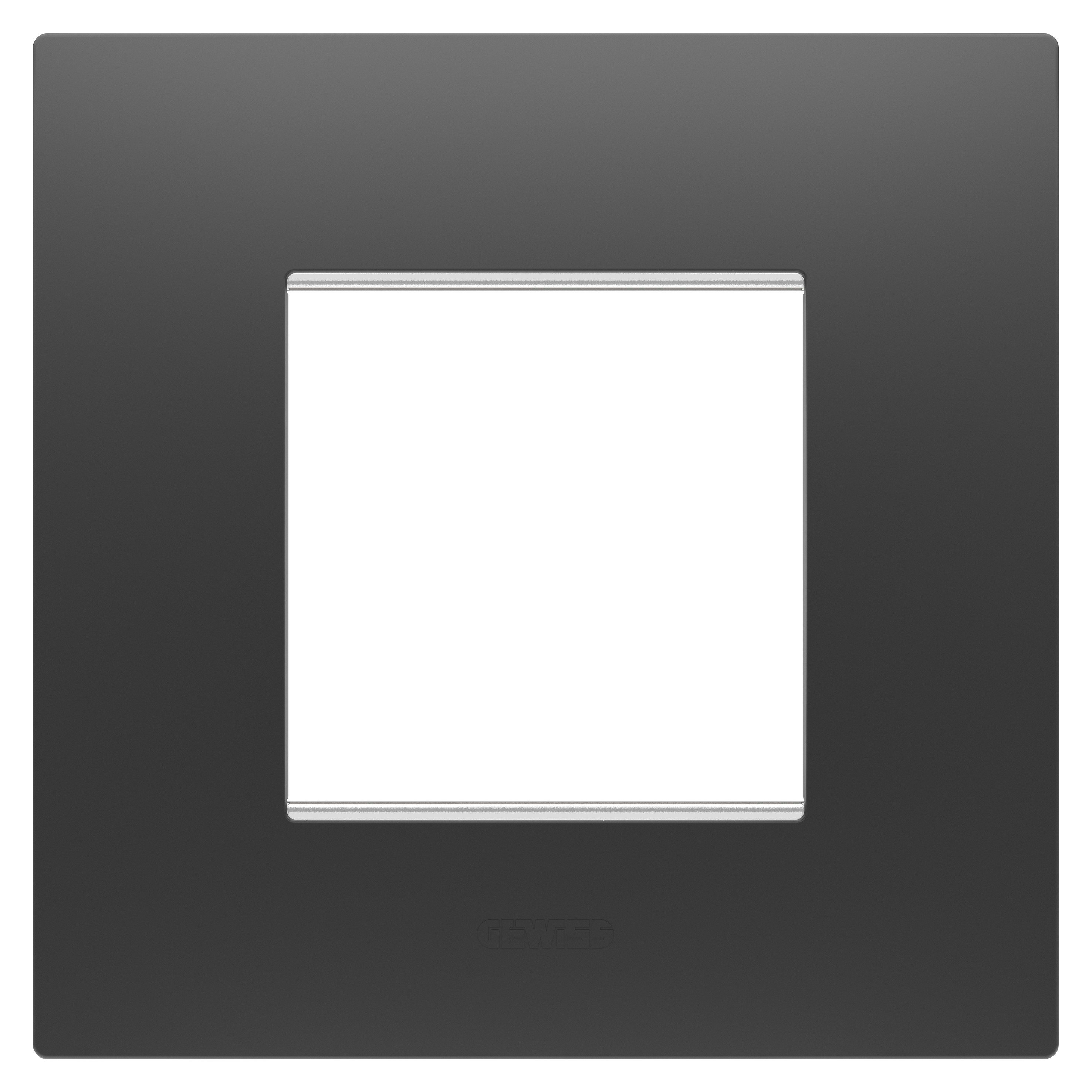 Gewiss - PLAQUE APPAREILLAGE EGO 2P NOIR - GW16022DB