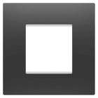 Gewiss - PLAQUE APPAREILLAGE EGO 2P NOIR - GW16022DB