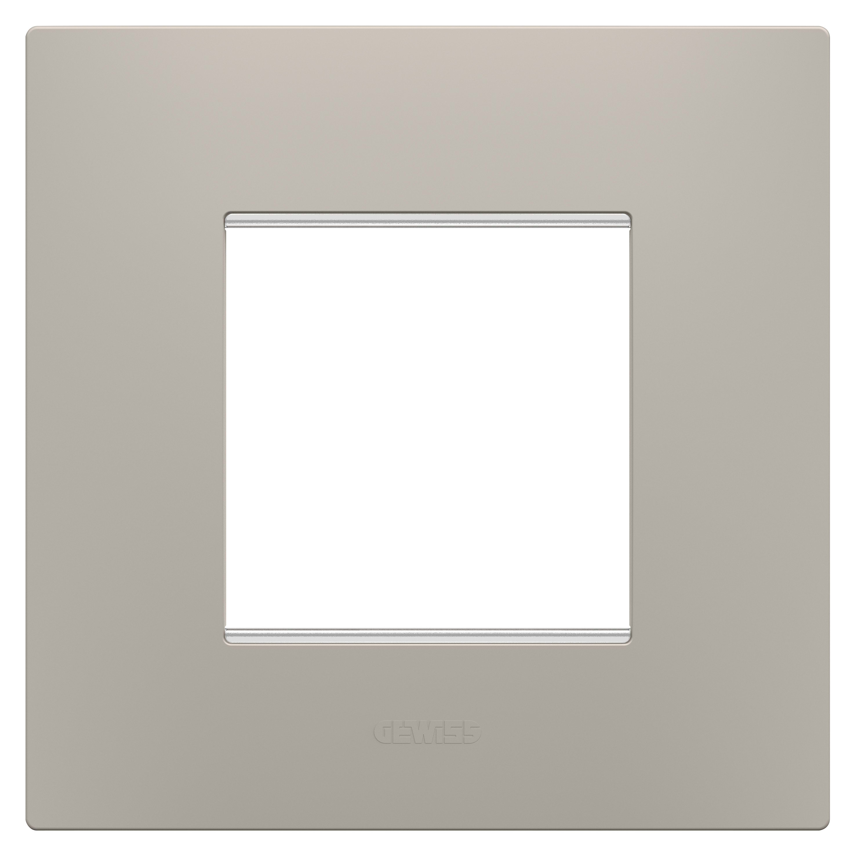 Gewiss - PLAQUE APPAREILLAGE EGO 2P SABLE FONCÉ - GW16022DS