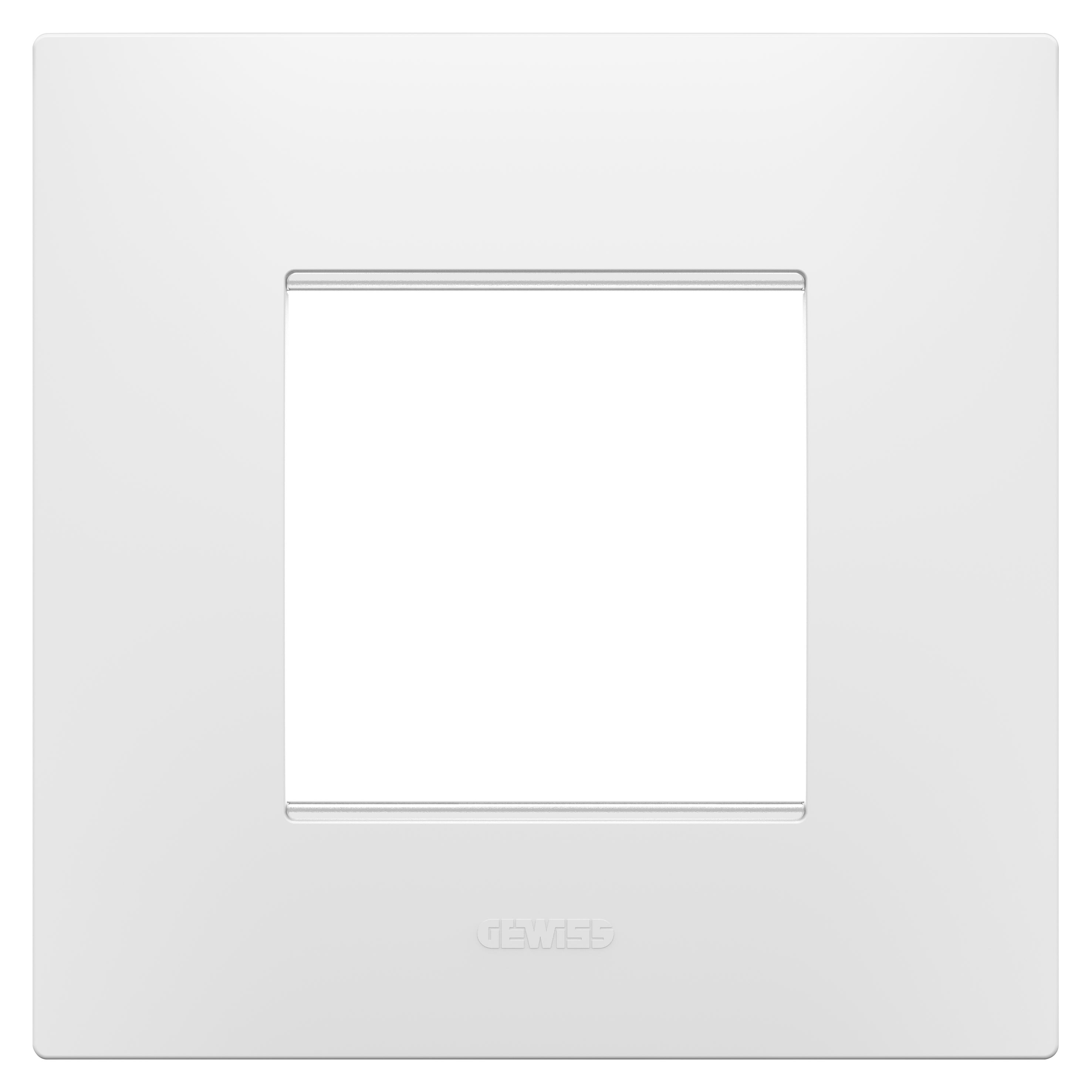 Gewiss - PLAQUE EGO 2P BLANC SATIN