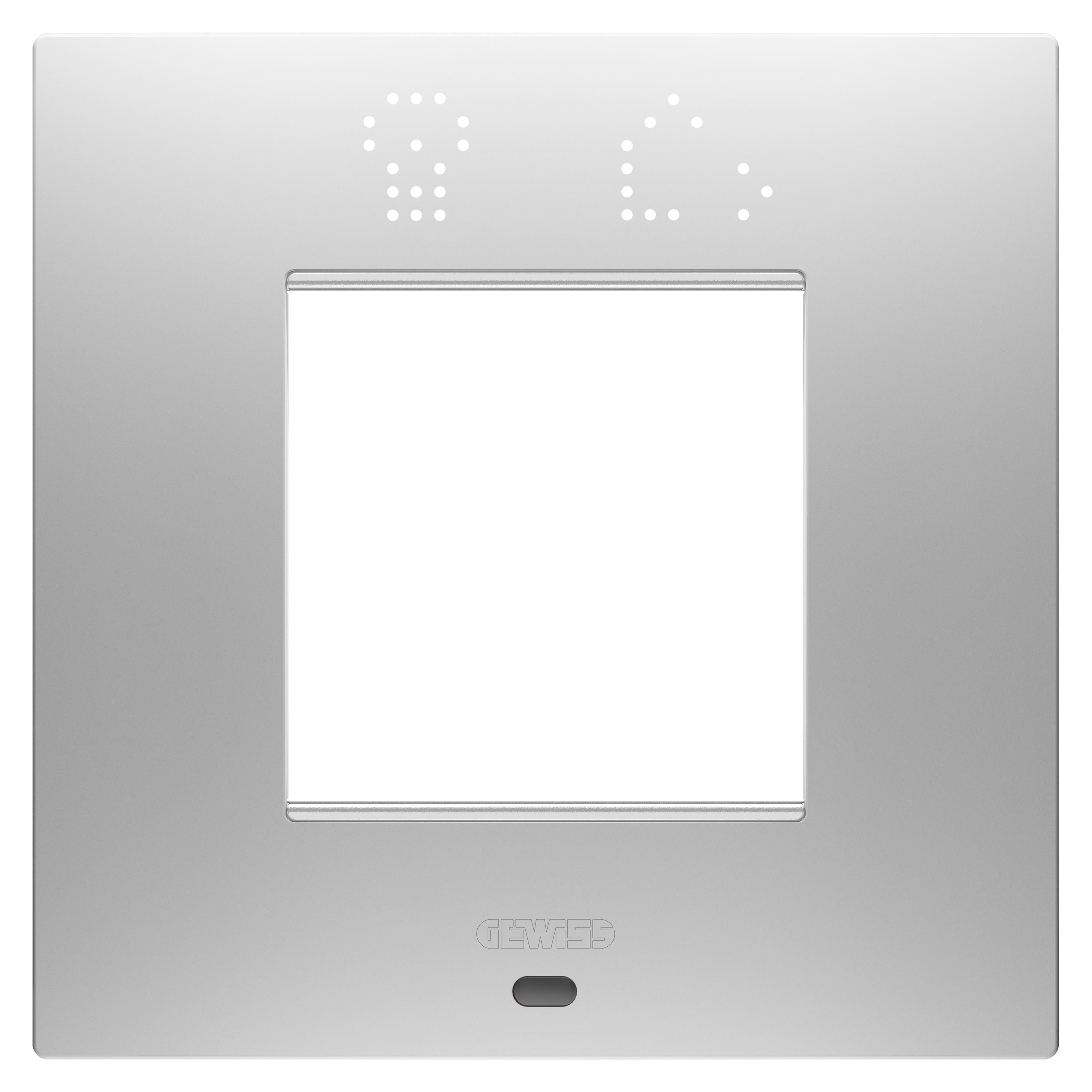 Gewiss - PLAQUE EGO SMART 2P GRIS MAGNÉTIQUE