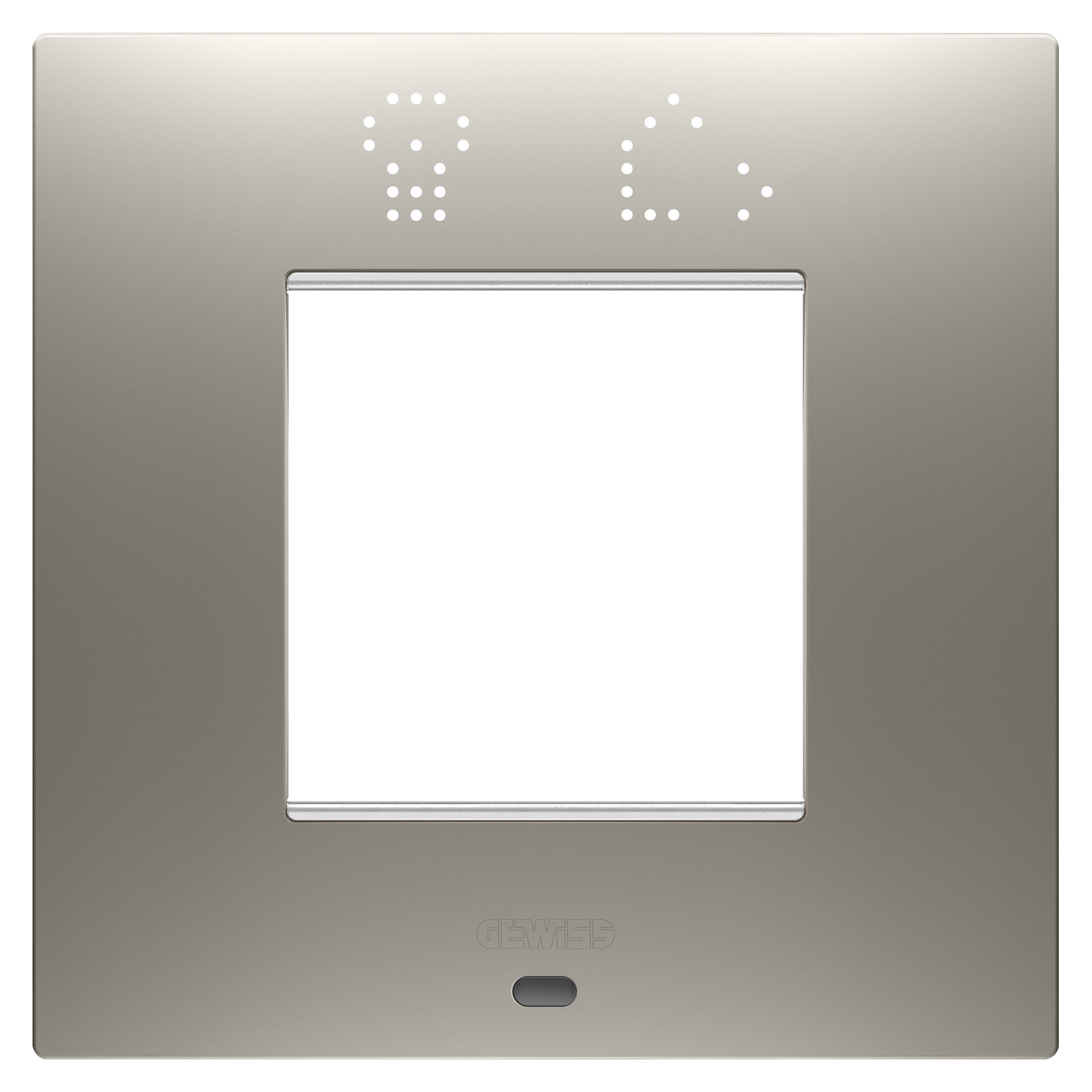 Gewiss - PLAQUE EGO SMART 2P ACIER