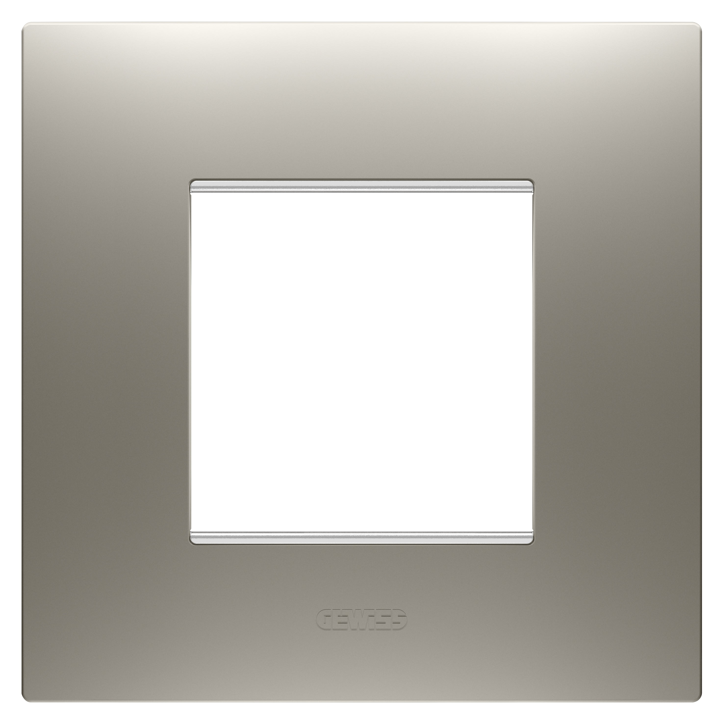 Gewiss - PLAQUE APPAREILLAGE EGO 2P ACIER - GW16022ST