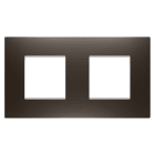 Gewiss - PLAQUE APPAREILLAGE EGO 2+2P H TEINTE MARRON - GW16023BS