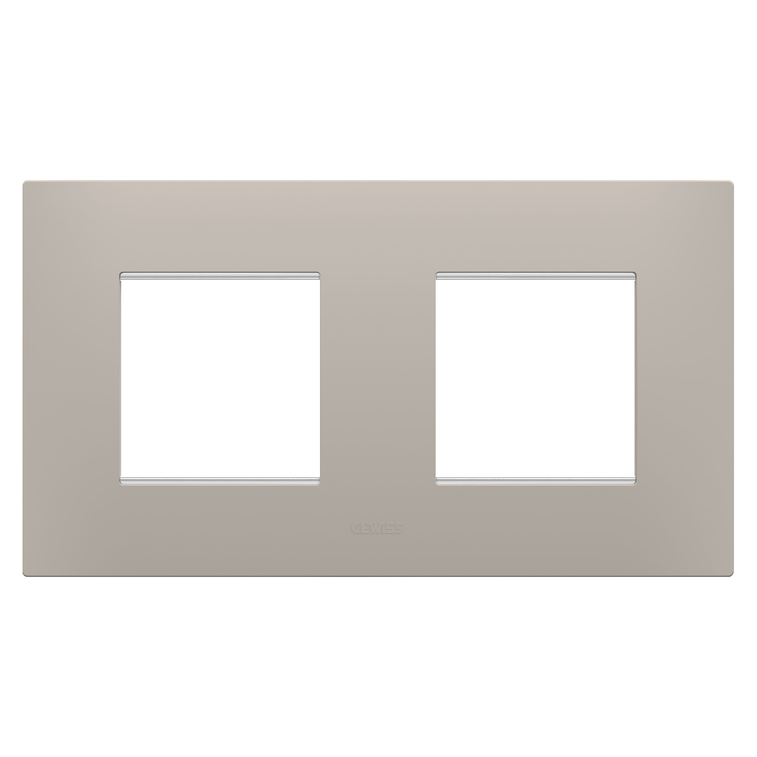 Gewiss - PLAQUE EGO 2+2P H SABLE FONCÉ