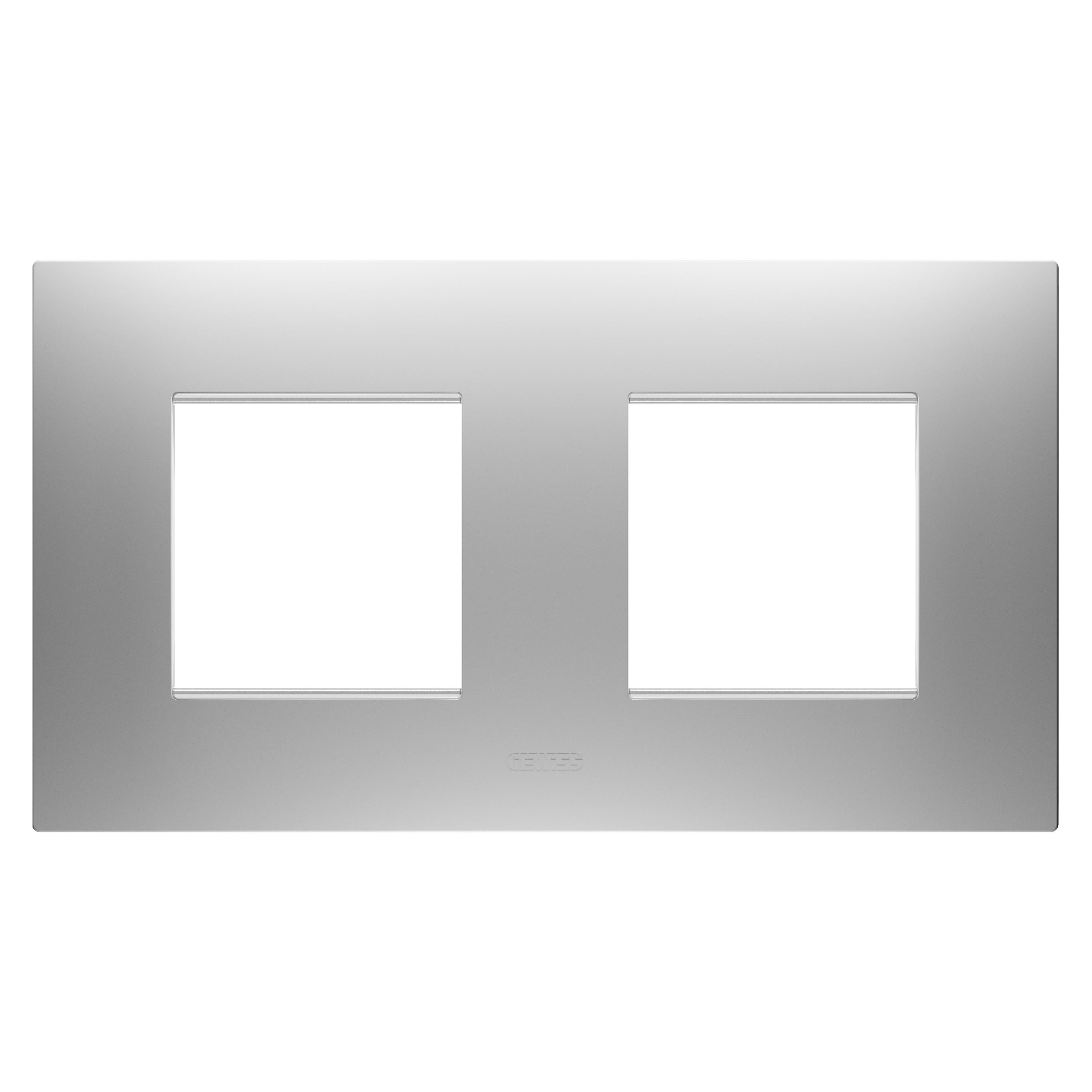 Gewiss - PLAQUE EGO 2+2P H GRIS MAGNÉTIQUE