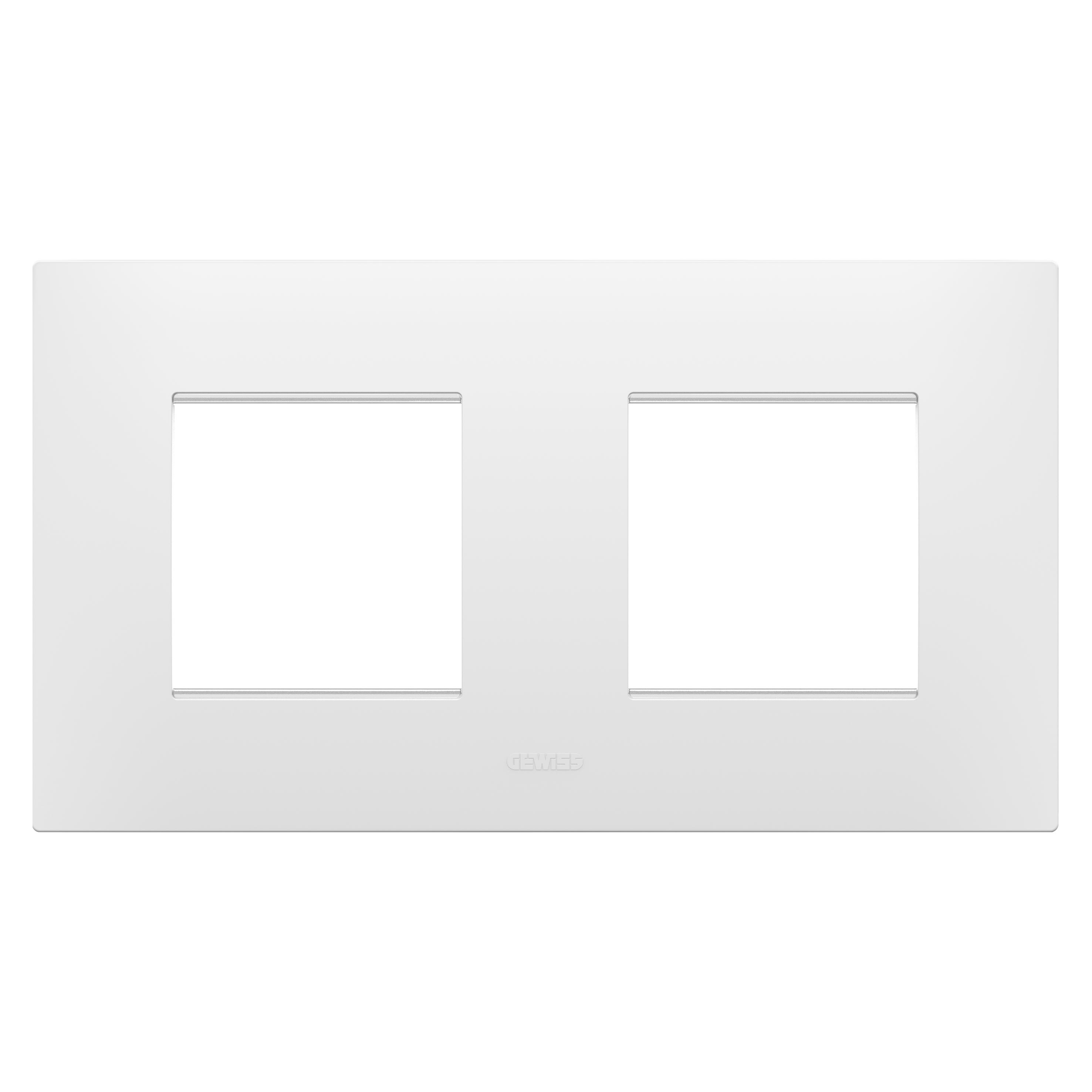 Gewiss - PLAQUE EGO 2+2P H BLANC SATIN