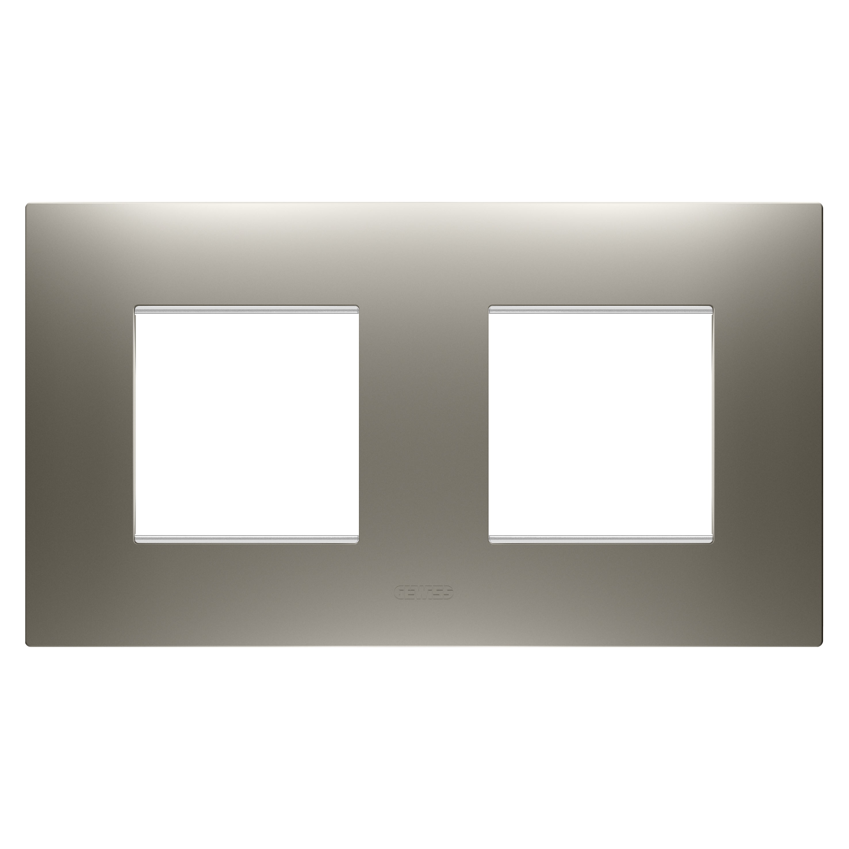 Gewiss - PLAQUE APPAREILLAGE EGO 2+2P H ACIER - GW16023ST