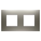 Gewiss - PLAQUE APPAREILLAGE EGO 2+2P H ACIER - GW16023ST