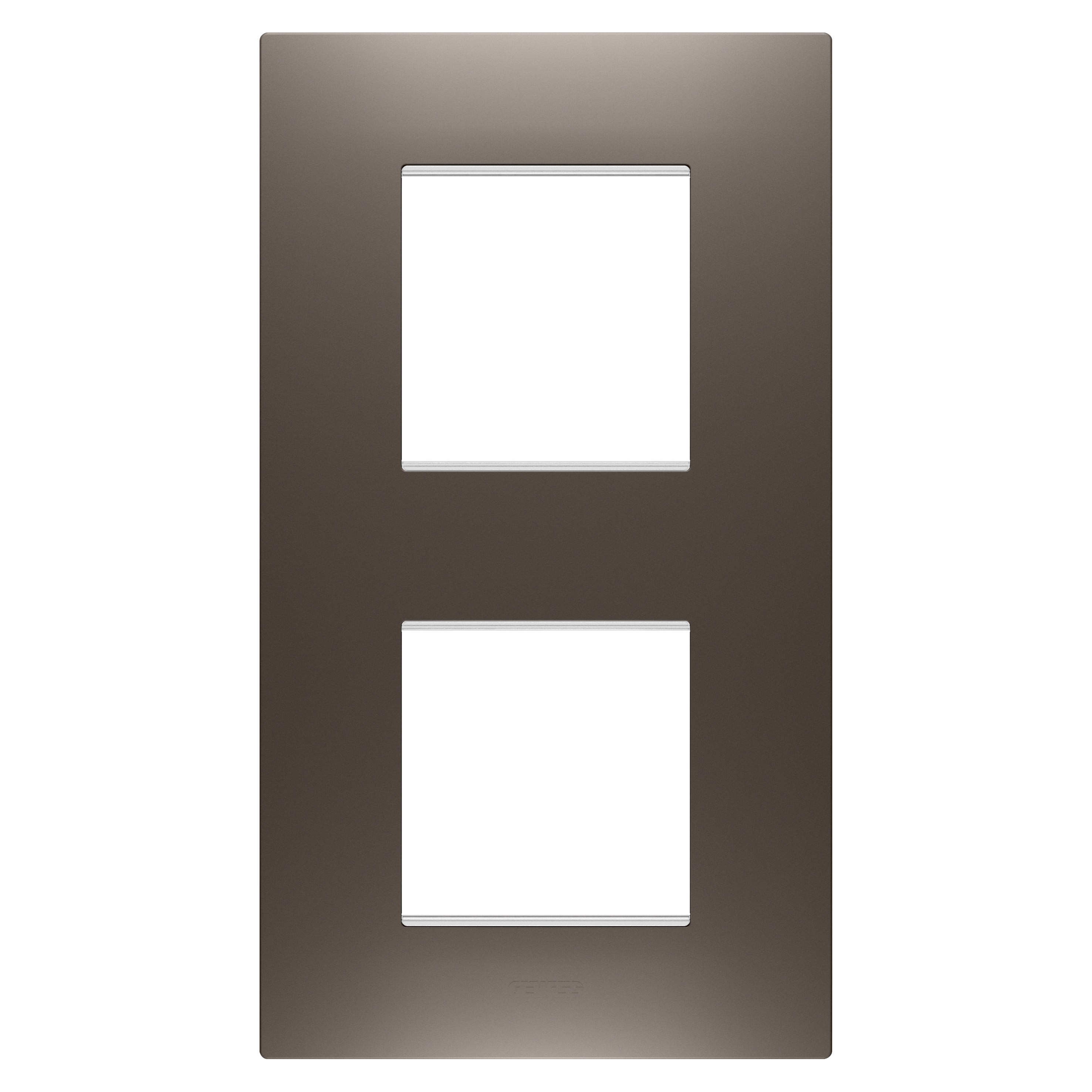 Gewiss - PLAQUE EGO 2+2P V TEINTE MARRON