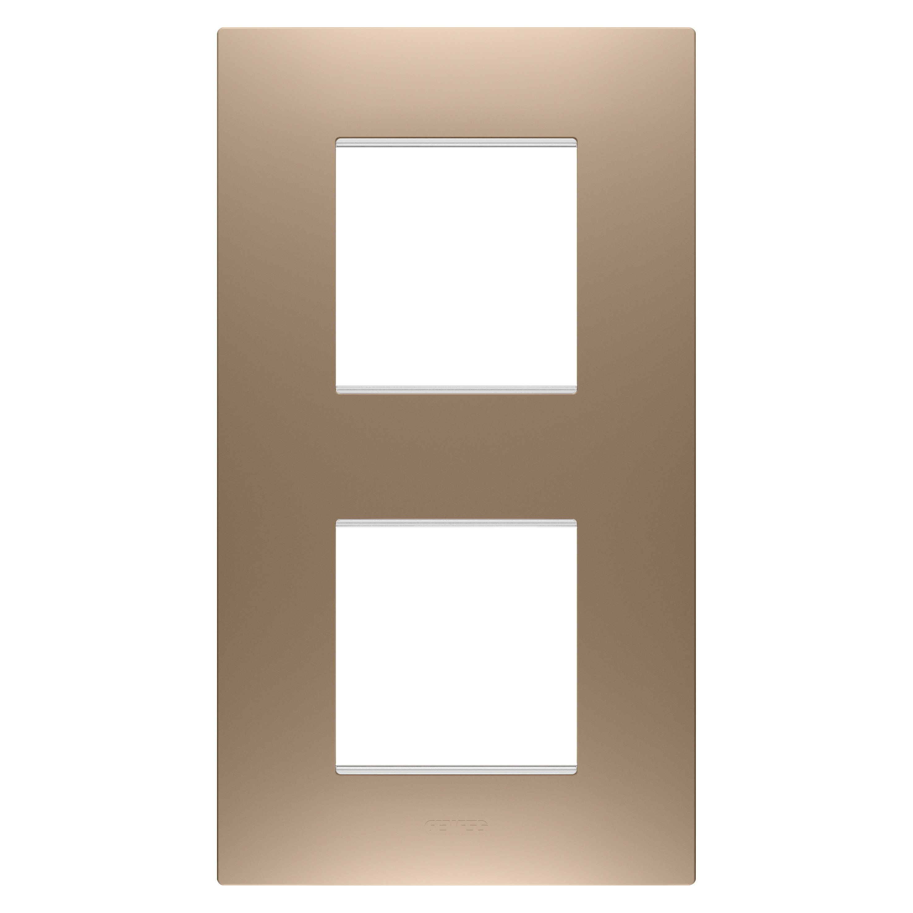 Gewiss - PLAQUE APPAREILLAGE EGO 2+2P V CUIVRE DOUX - GW16024CS