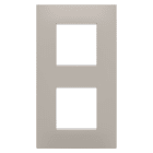 Gewiss - PLAQUE APPAREILLAGE EGO 2+2P V SABLE FONCÉ - GW16024DS