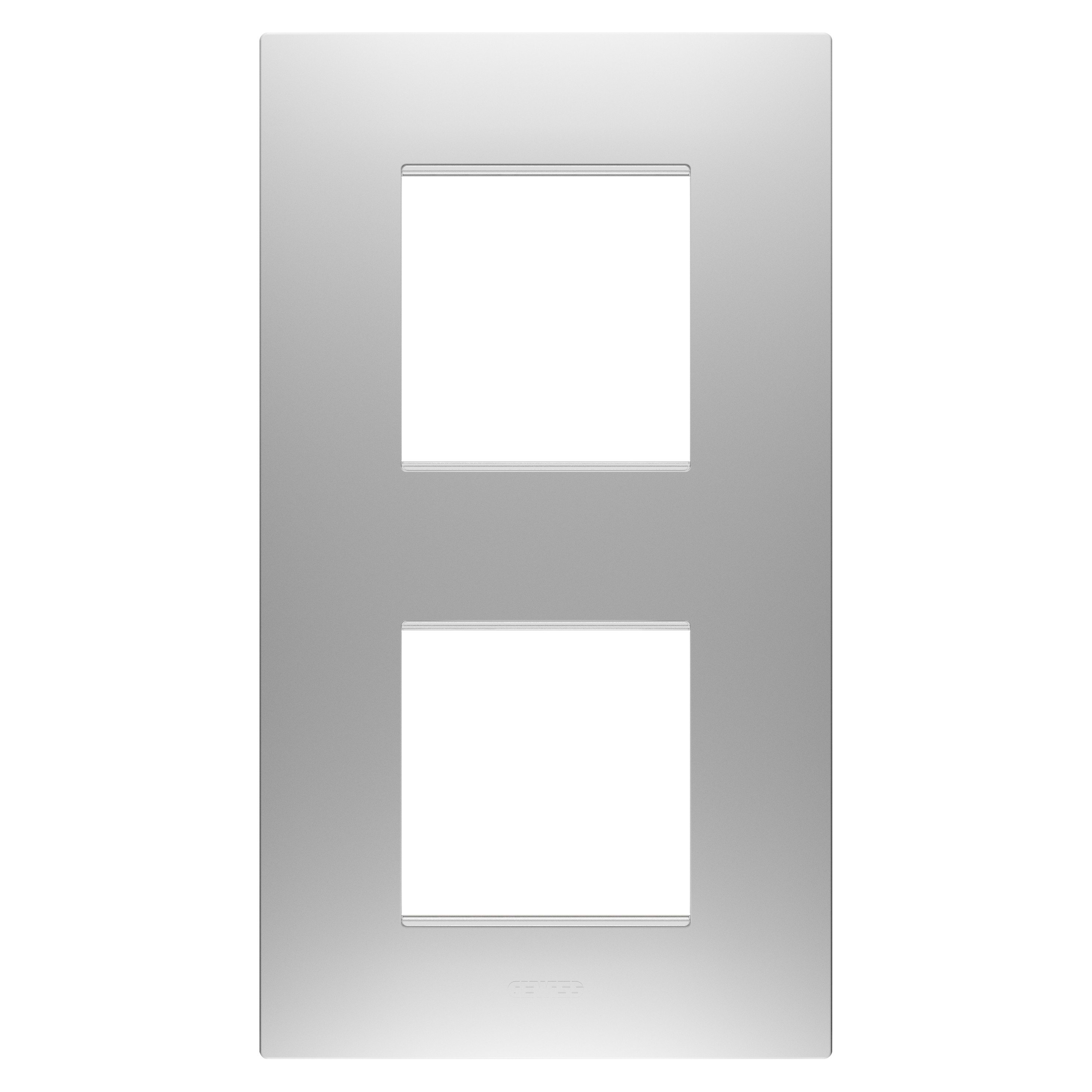 Gewiss - PLAQUE APPAREILLAGE EGO 2+2P V GRIS MAGNÉTIQUE - GW16024GR