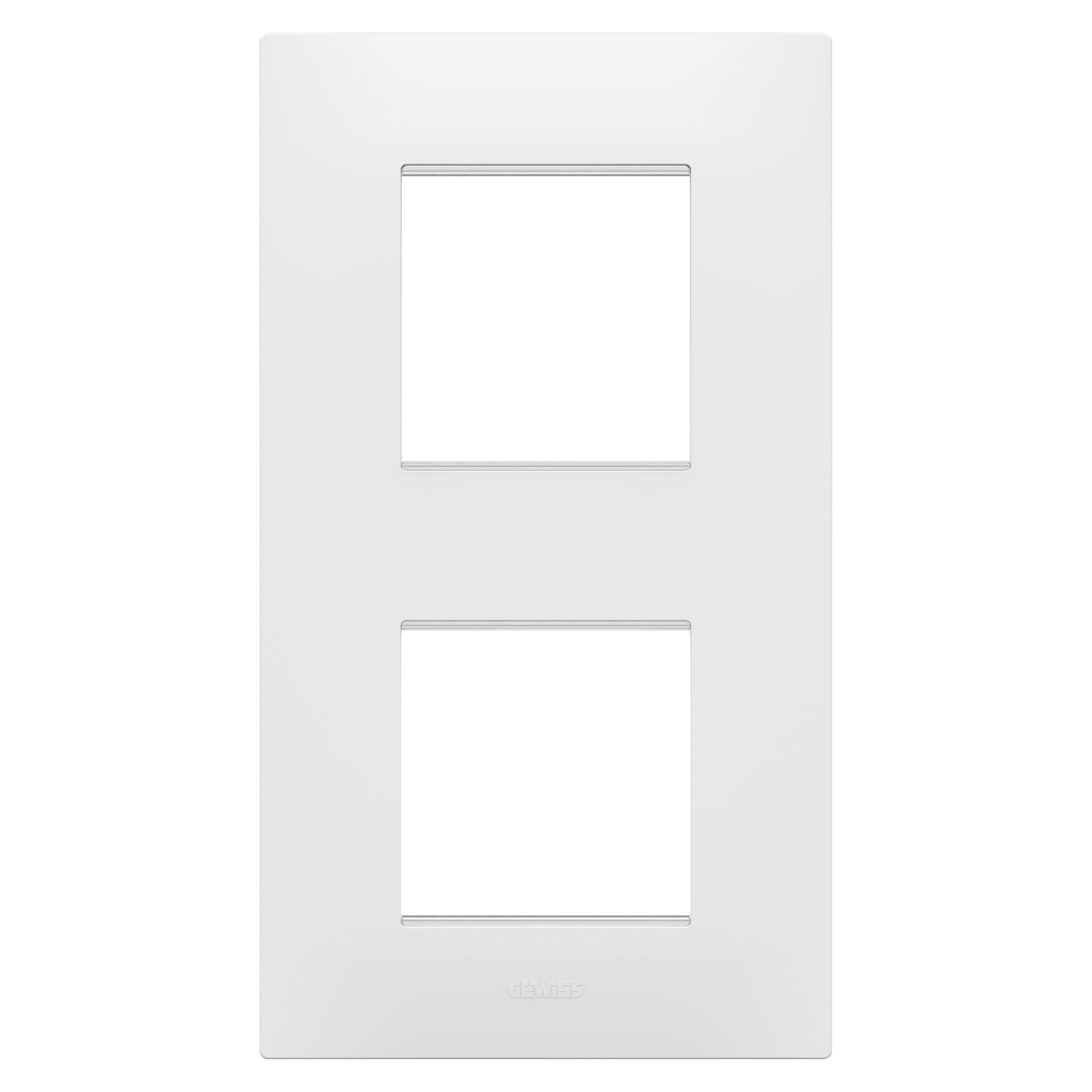 Gewiss - PLAQUE EGO 2+2P V BLANC SATIN