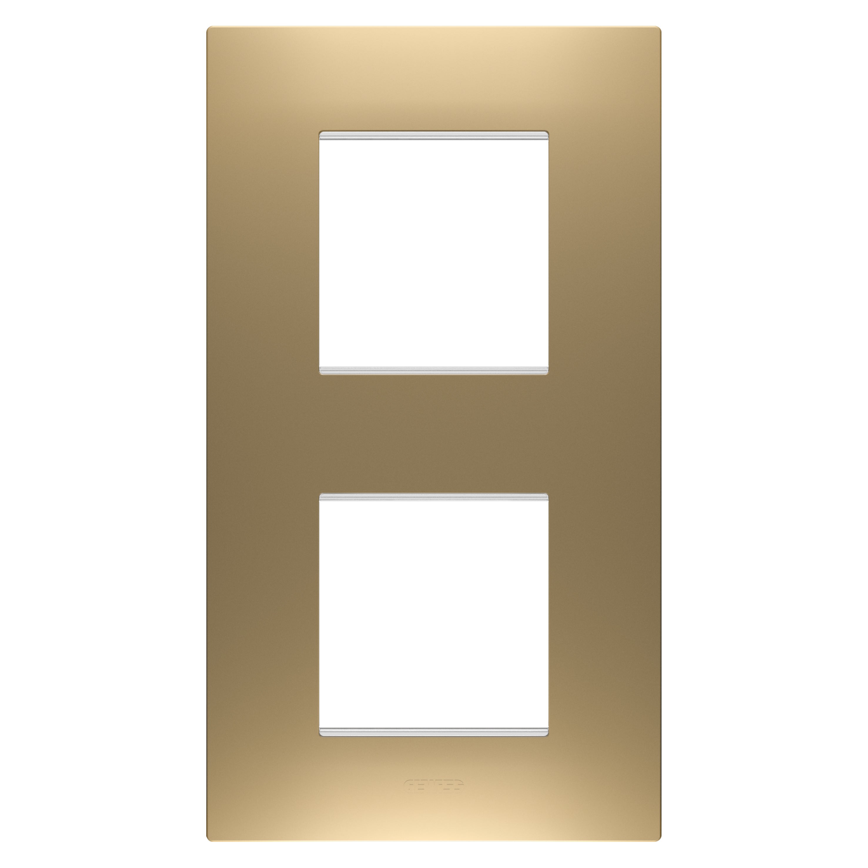 Gewiss - PLAQUE EGO 2+2P V OR