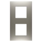 Gewiss - PLAQUE APPAREILLAGE EGO 2+2P V ACIER - GW16024ST