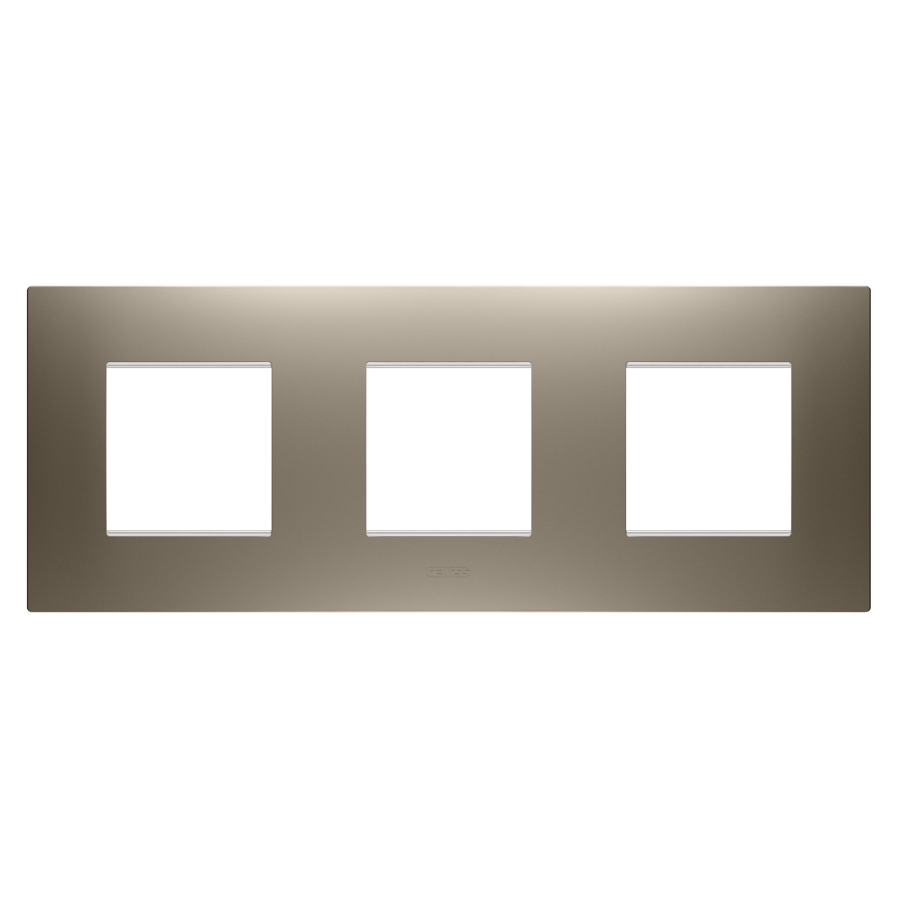 Gewiss - PLAQUE EGO 2+2+2P H BRONZE CLAIR