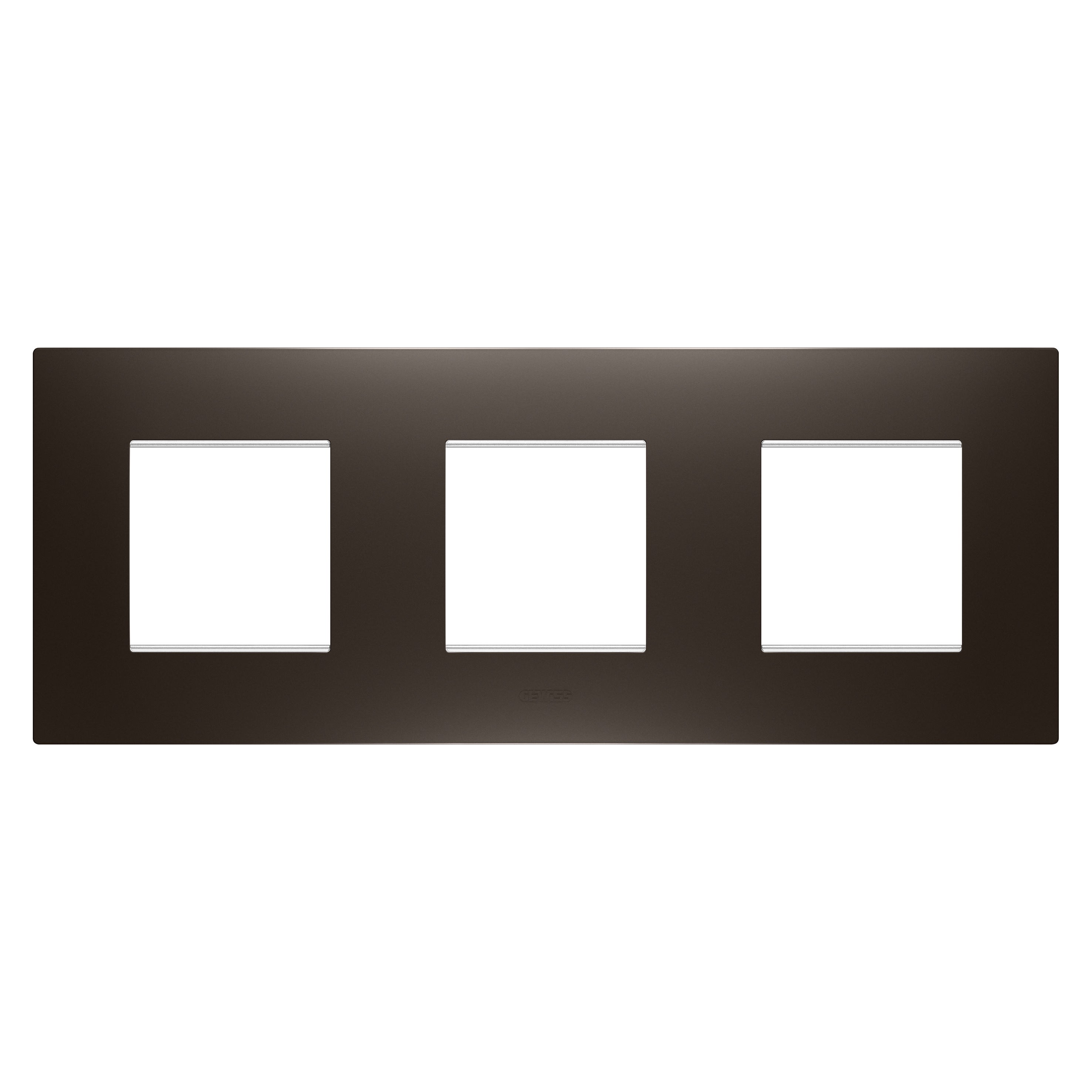 Gewiss - PLAQUE EGO 2+2+2P H TEINTE MARRON