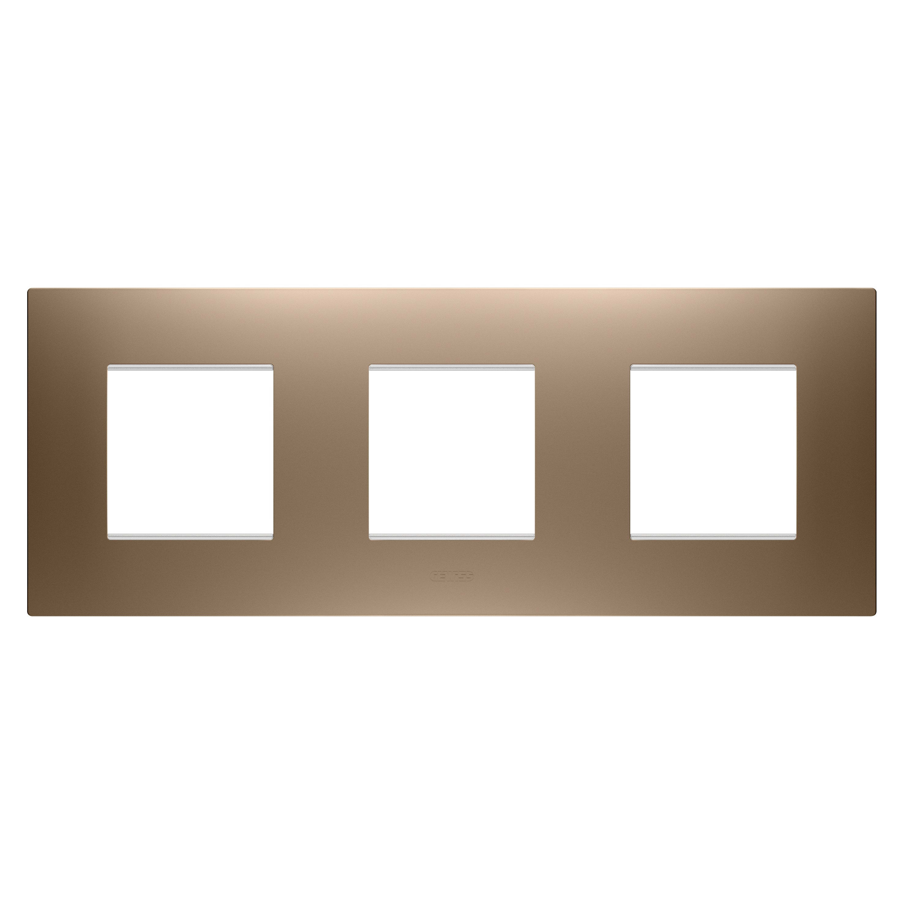 Gewiss - PLAQUE APPAREILLAGE EGO 2+2+2P H CUIVRE DOUX - GW16026CS