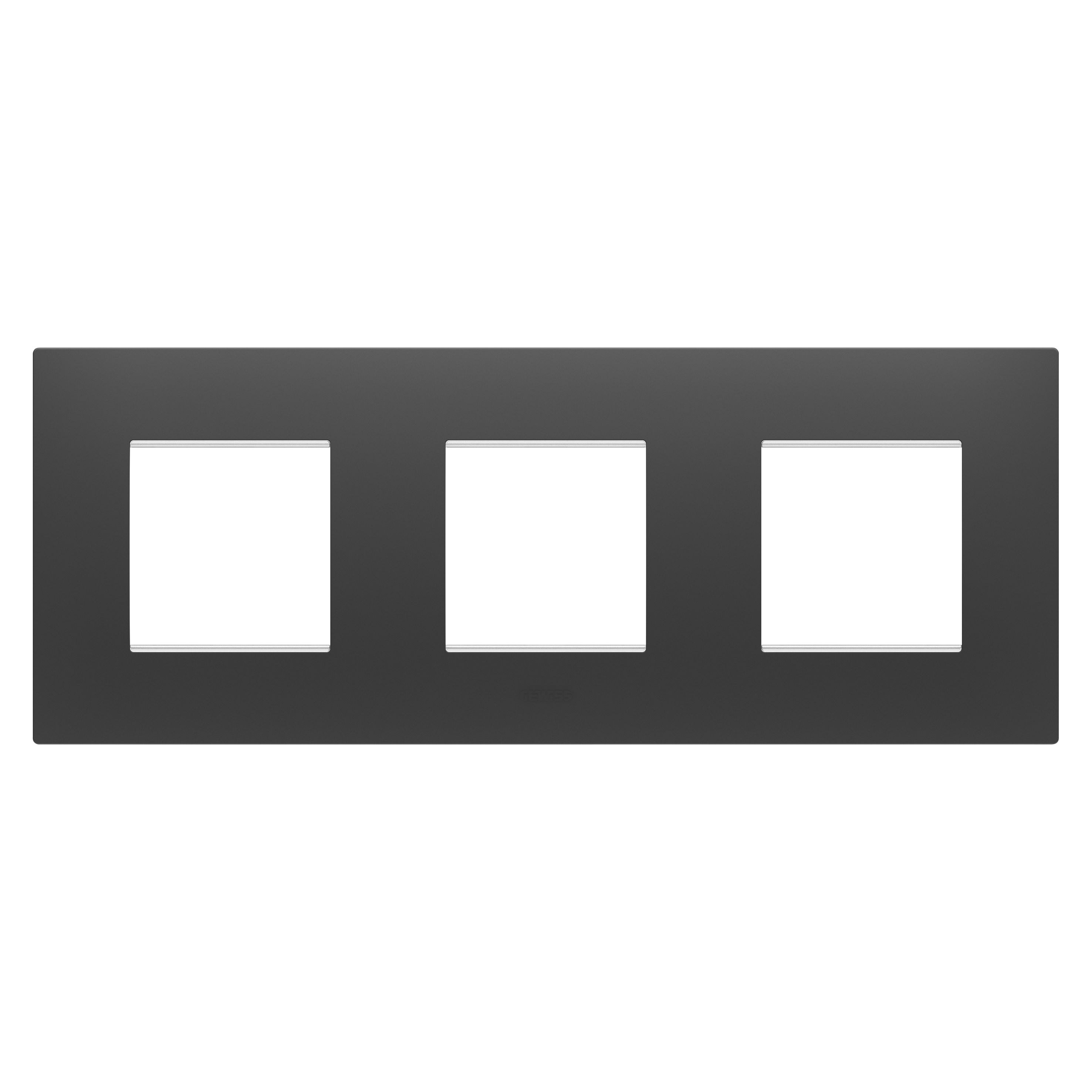 Gewiss - PLAQUE APPAREILLAGE EGO 2+2+2P H NOIR - GW16026DB