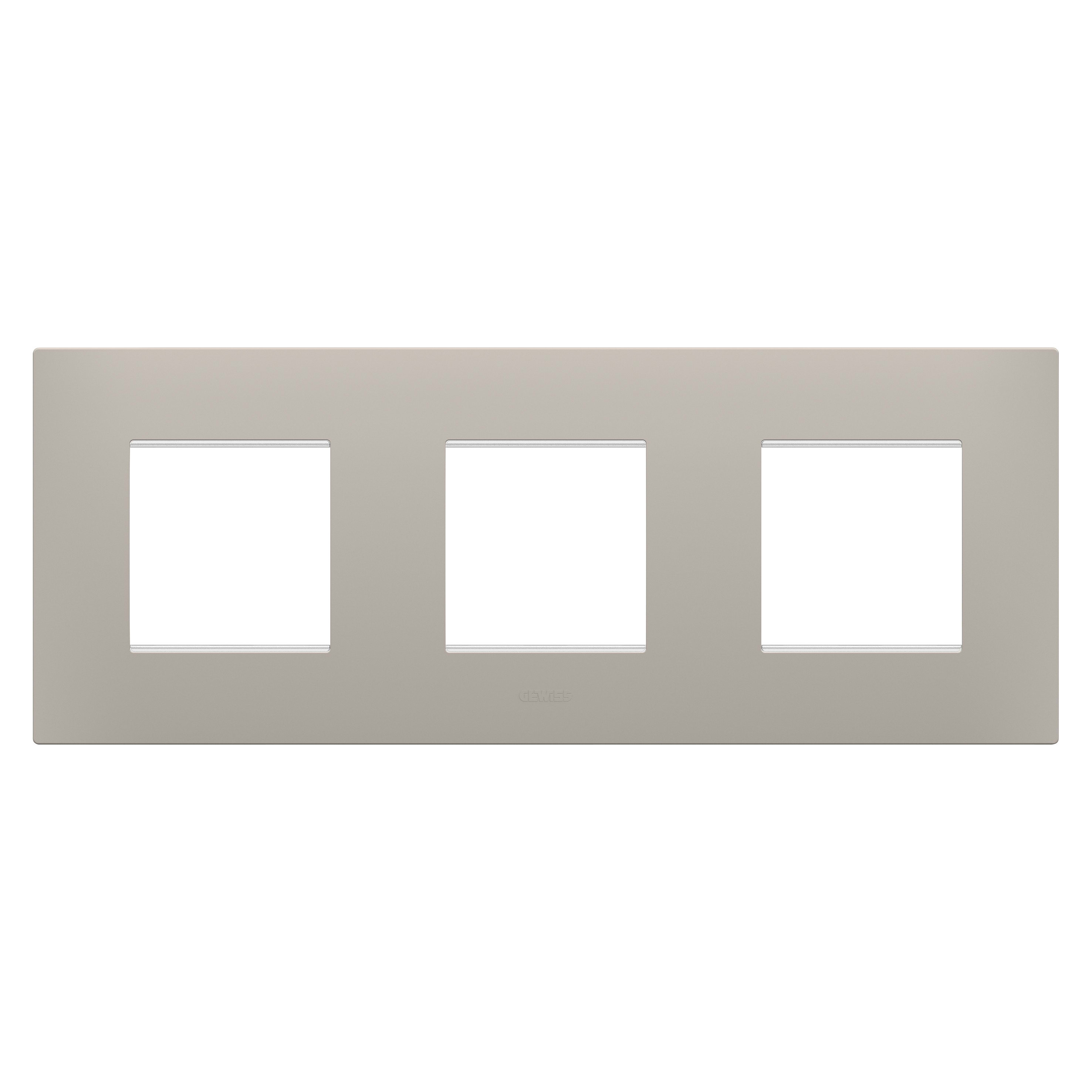 Gewiss - PLAQUE APPAREILLAGE EGO 2+2+2P H SABLE FONCÉ - GW16026DS