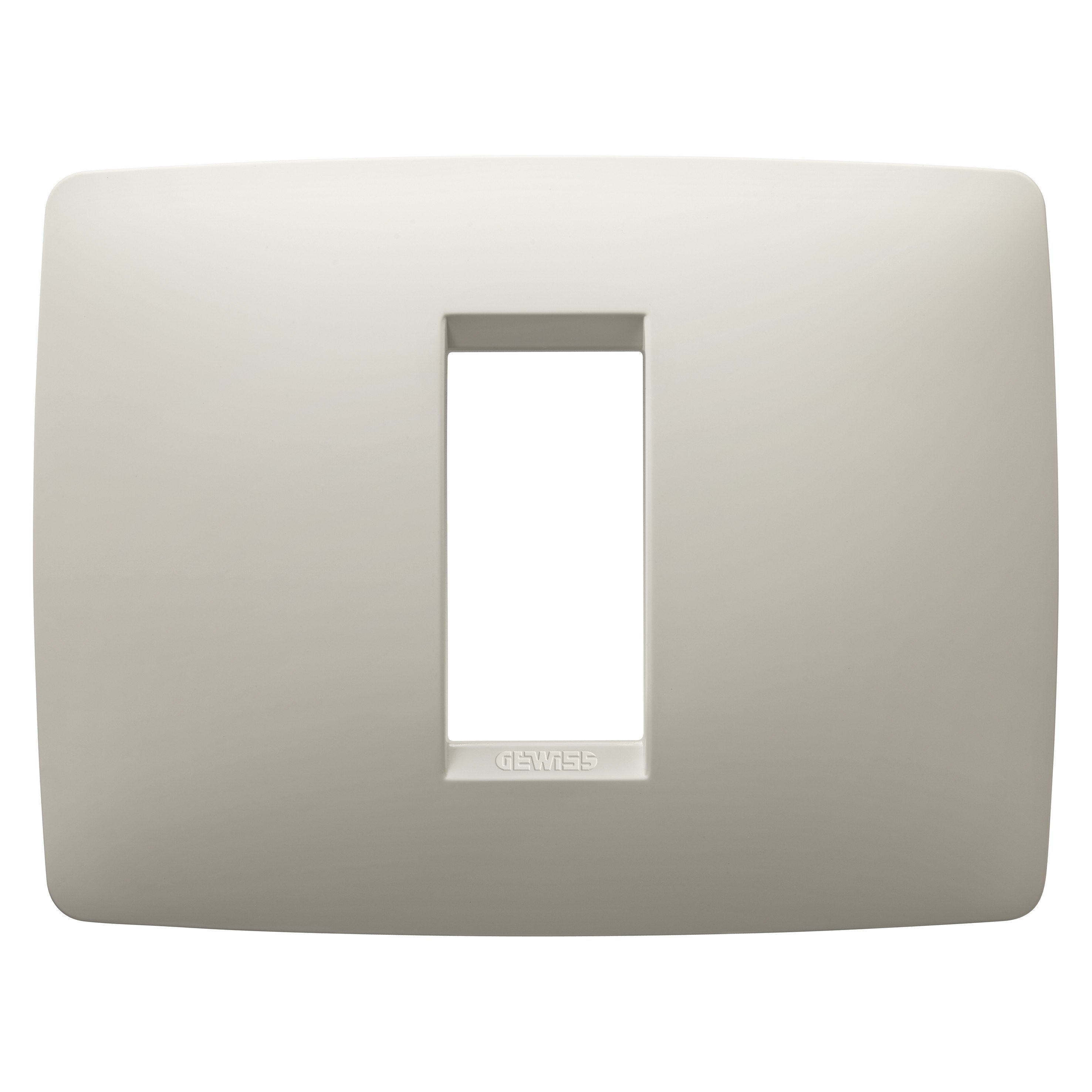 Gewiss - PLAQUE ONE RECTANGULAIRE - EN TECHNOPOLYMÈRE - 1 MODULE - IVOIRE - CHORUS - GW16