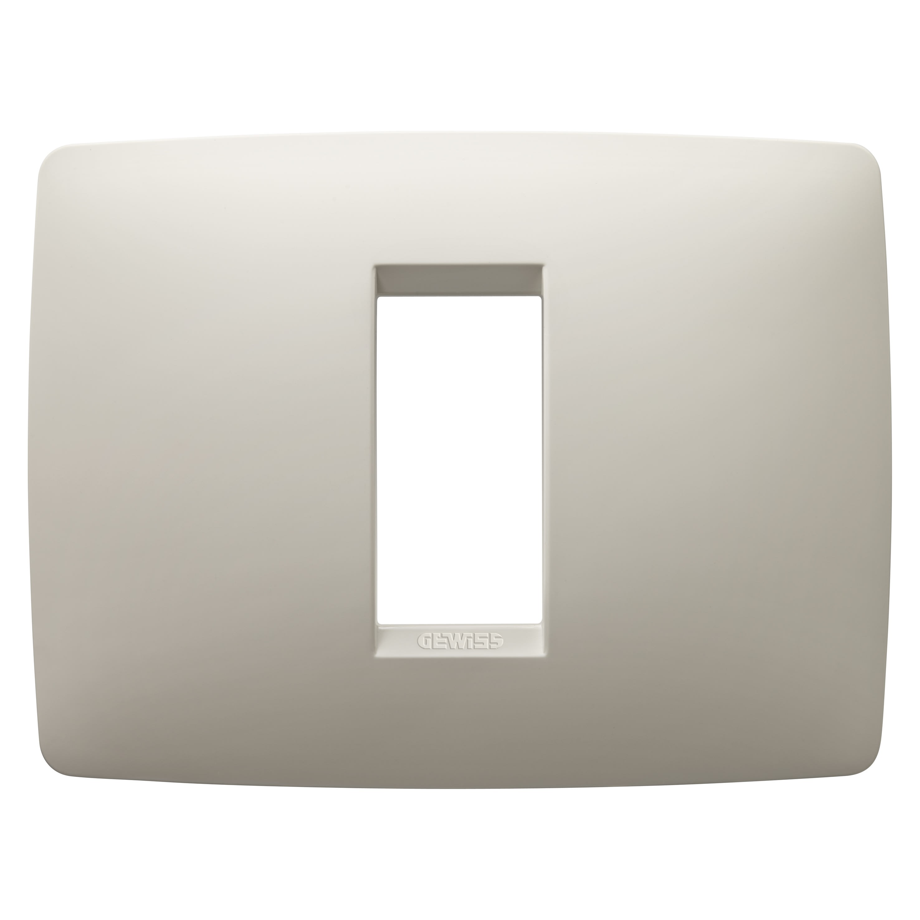 Gewiss - PLAQUE ONE RECTANGULAIRE - EN TECHNOPOLYMÈRE - 1 MODULE - IVOIRE - CHORUS - GW16