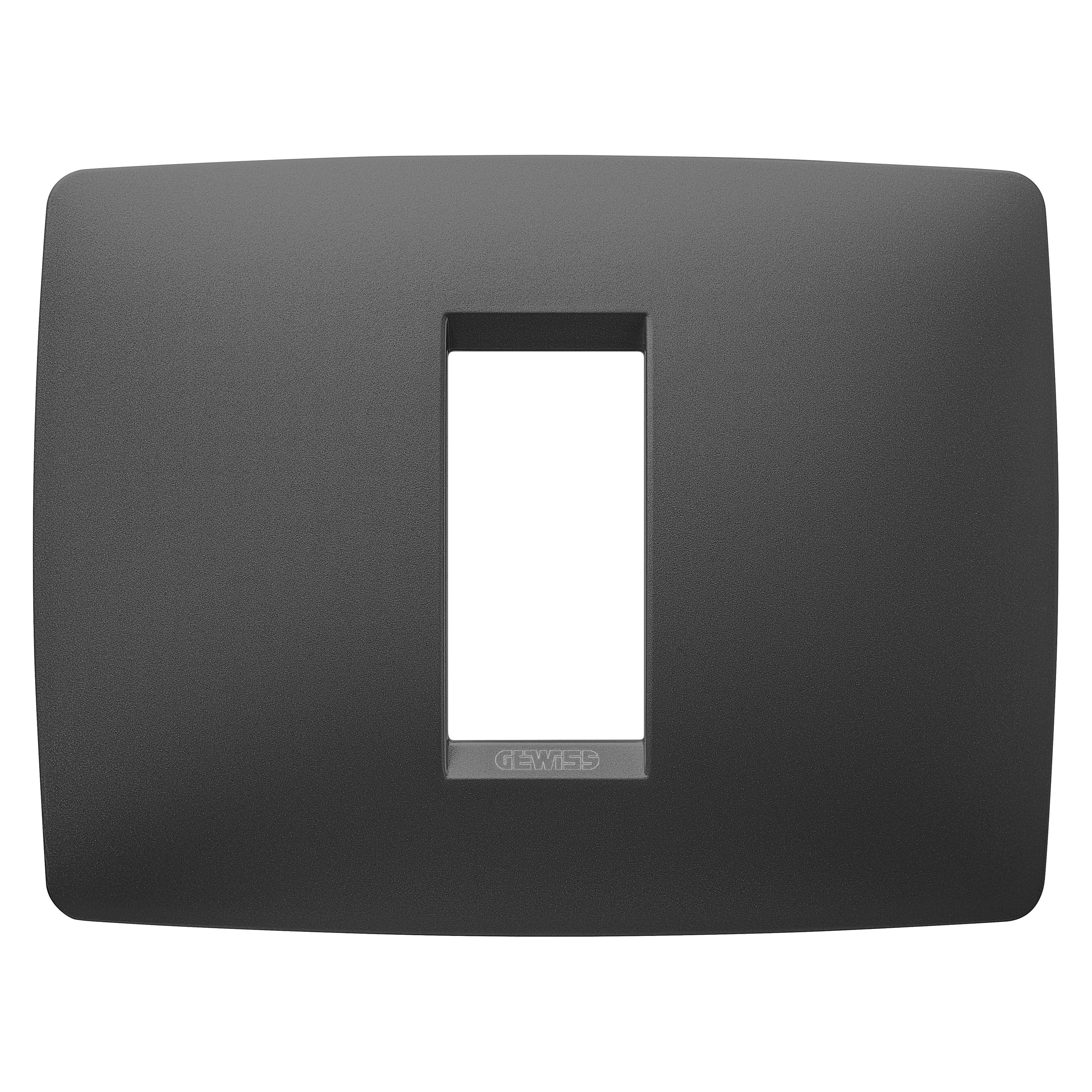 Gewiss - PLACCA ONE 1P NERO SATINATO