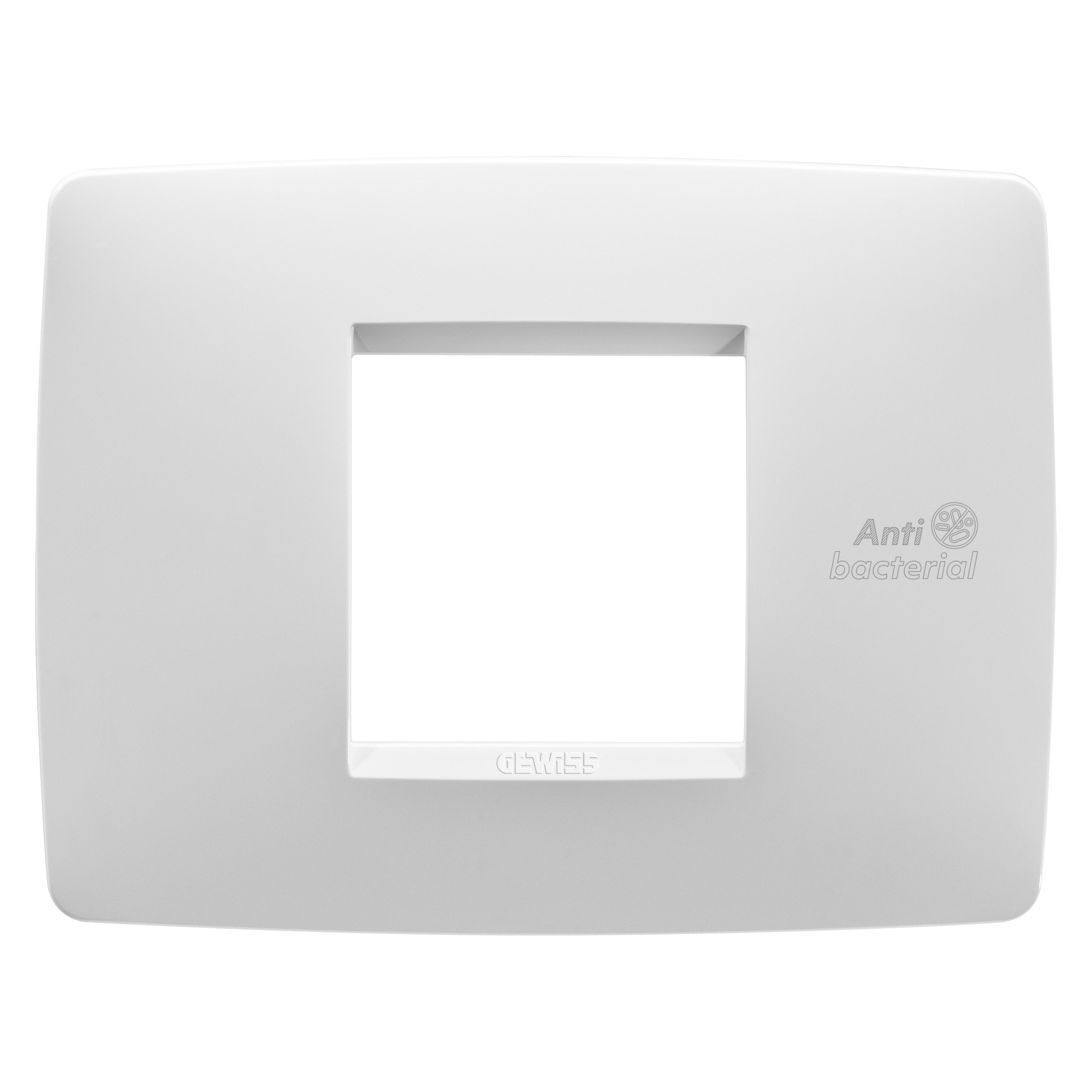 Gewiss - PLAQUE APPAREILLAGE ONE 2P BL ANTIBACTERIEN - GW16102AB