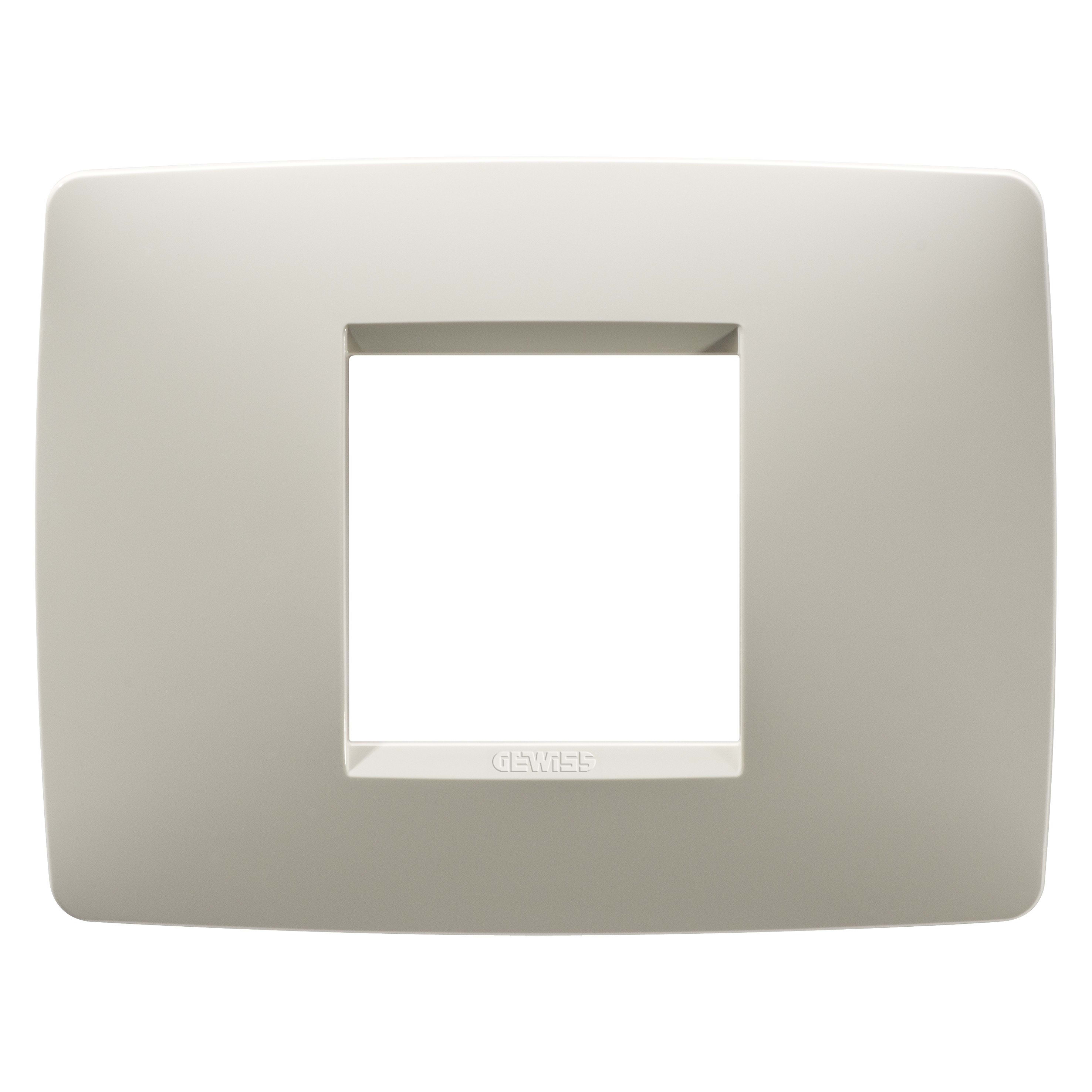 Gewiss - PLAQUE APPAREILLAGE ONE 2P IVOIRE - GW16102TI