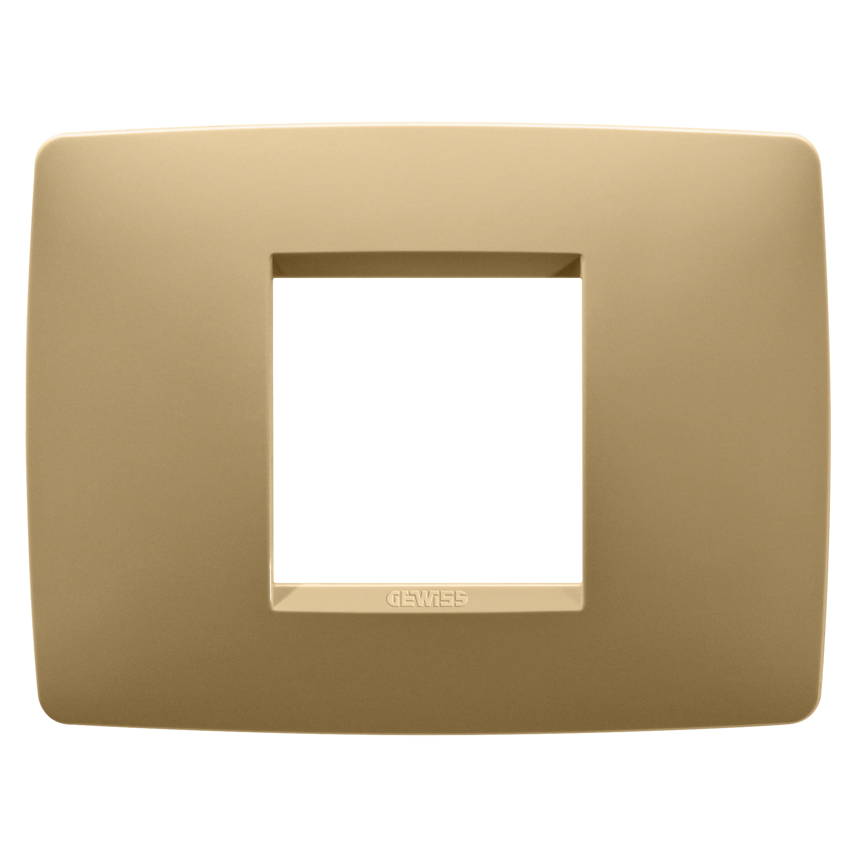 Gewiss - PLAQUE ONE RECTANGULAIRE 2P OR