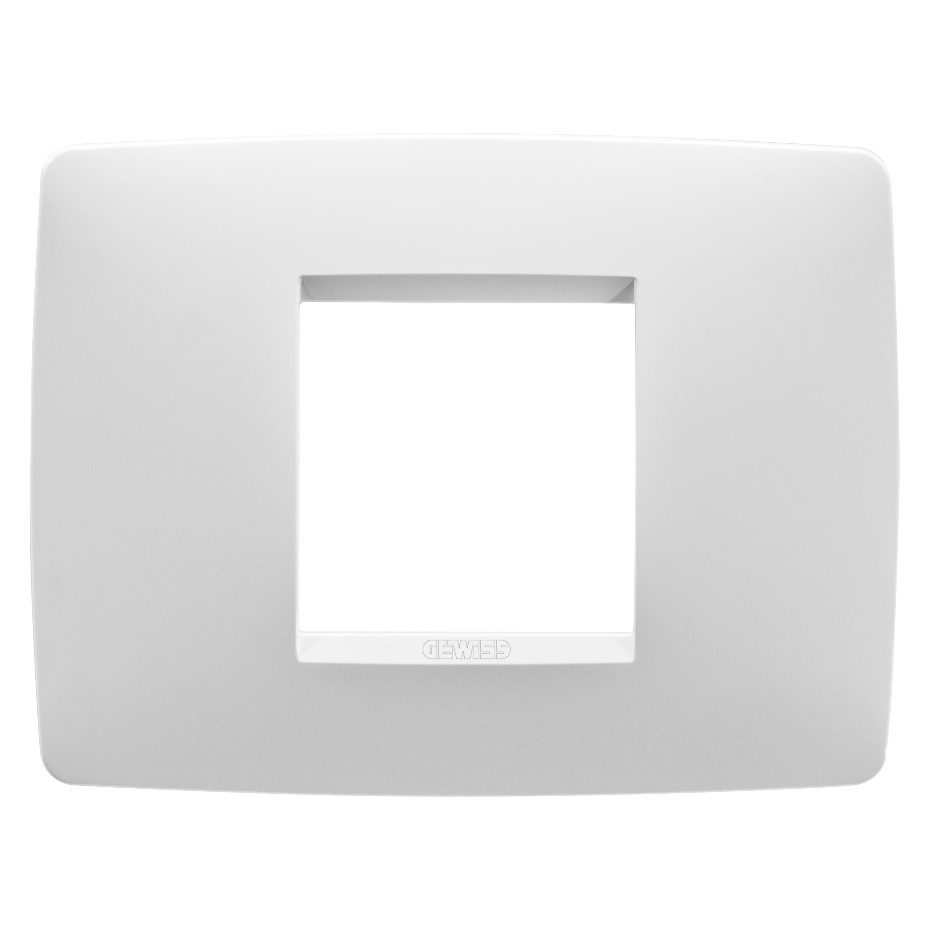 Gewiss - PLAQUE APPAREILLAGE ONE 2P BL SATIN - GW16102VW