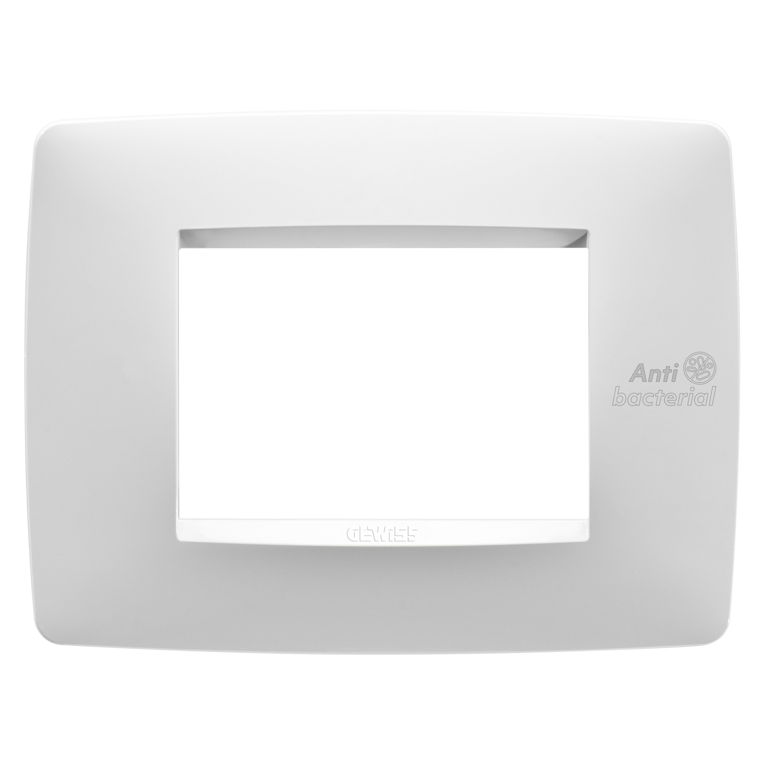 Gewiss - PLAQUE APPAREILLAGE ONE 3P BL ANTIBACTERIEN - GW16103AB
