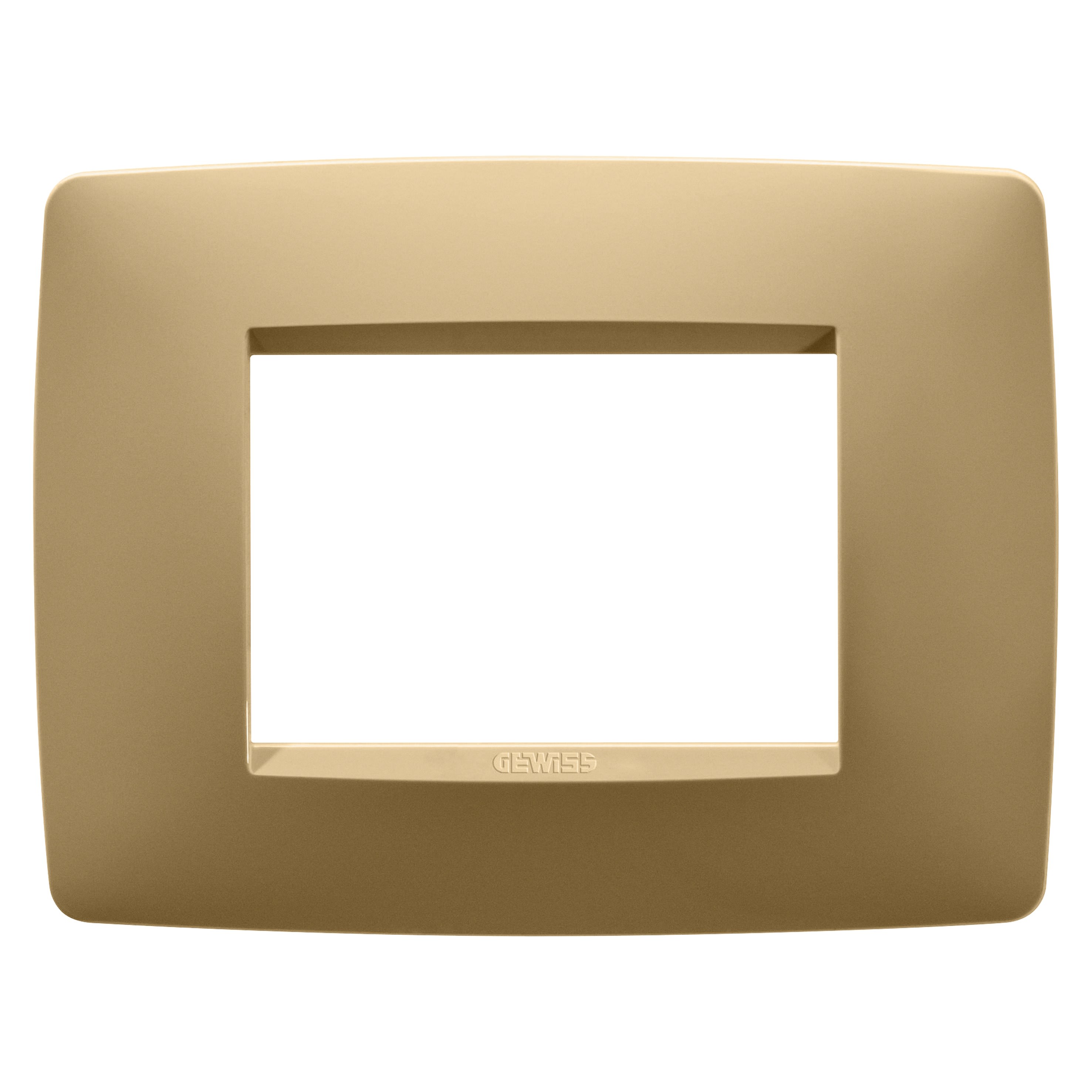 Gewiss - PLAQUE ONE RECTANGULAIRE 3P OR