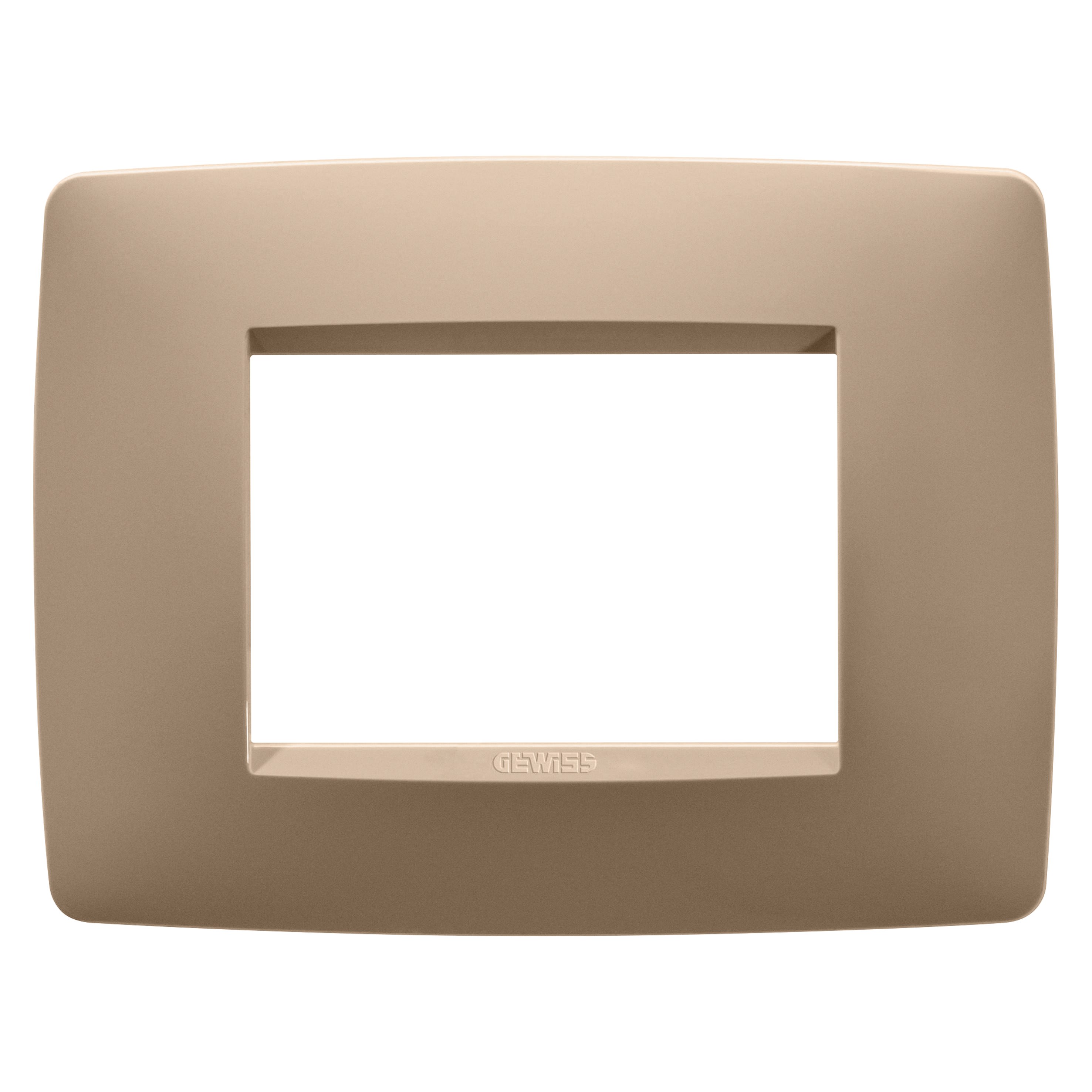 Gewiss - PLAQUE ONE RECTANGULAIRE 3P CUIVRE DOUX