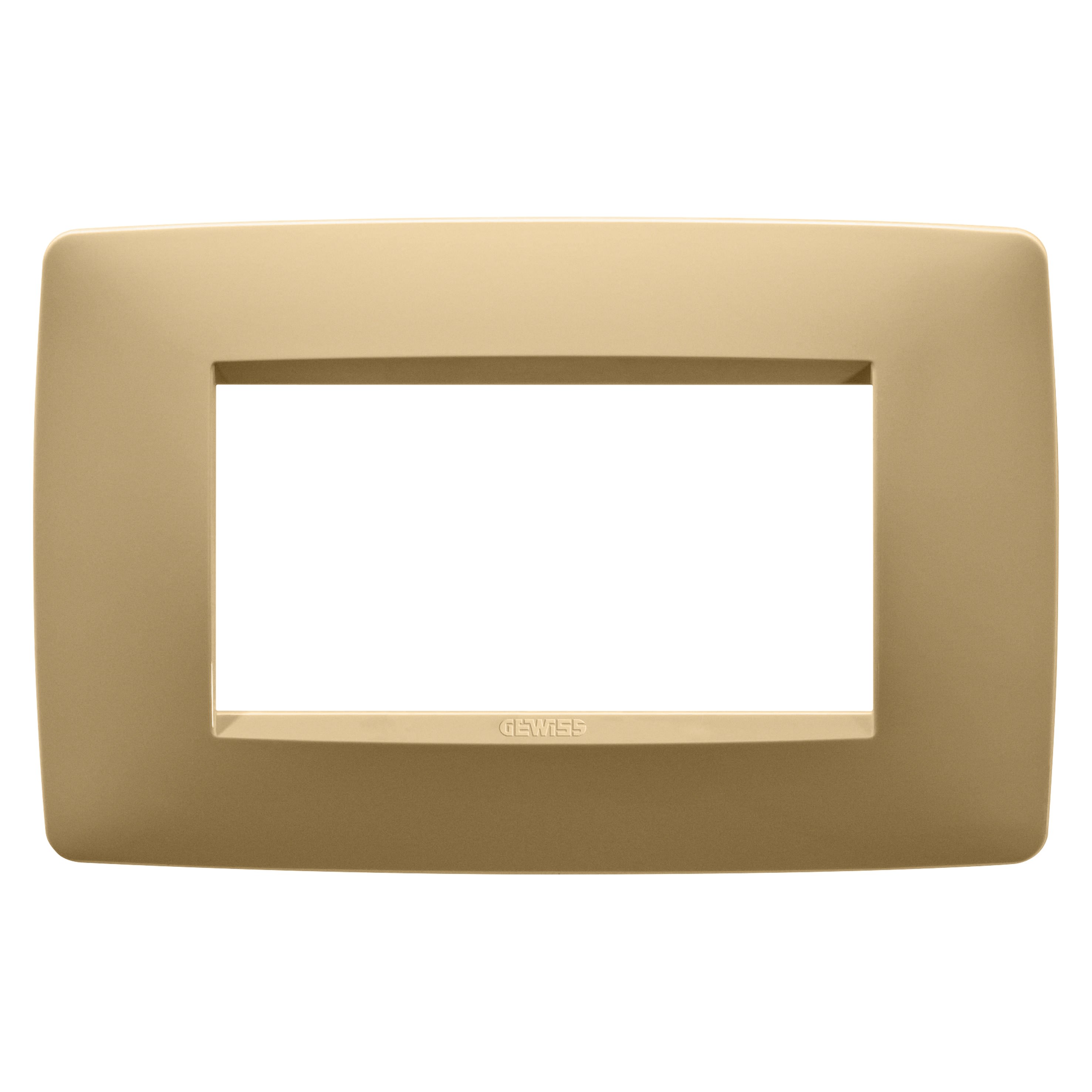 Gewiss - PLAQUE ONE RECTANGULAIRE 4P OR