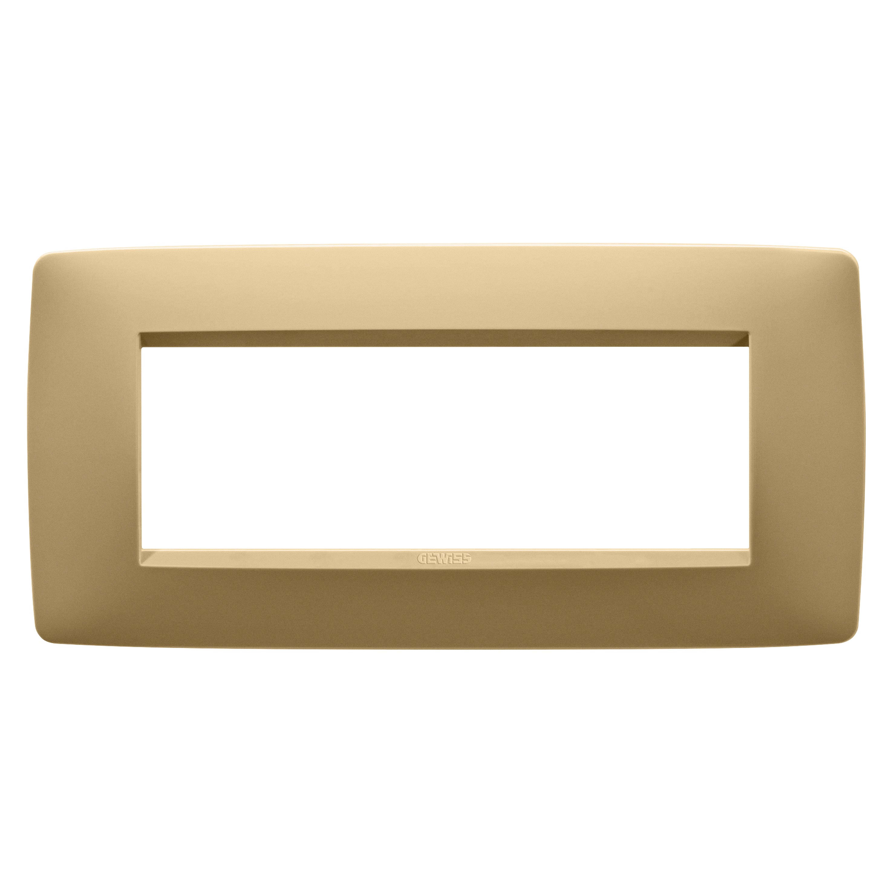 Gewiss - PLAQUE APPAREILLAGE ONE RECTANGULAIRE 6P OR - GW16106VO