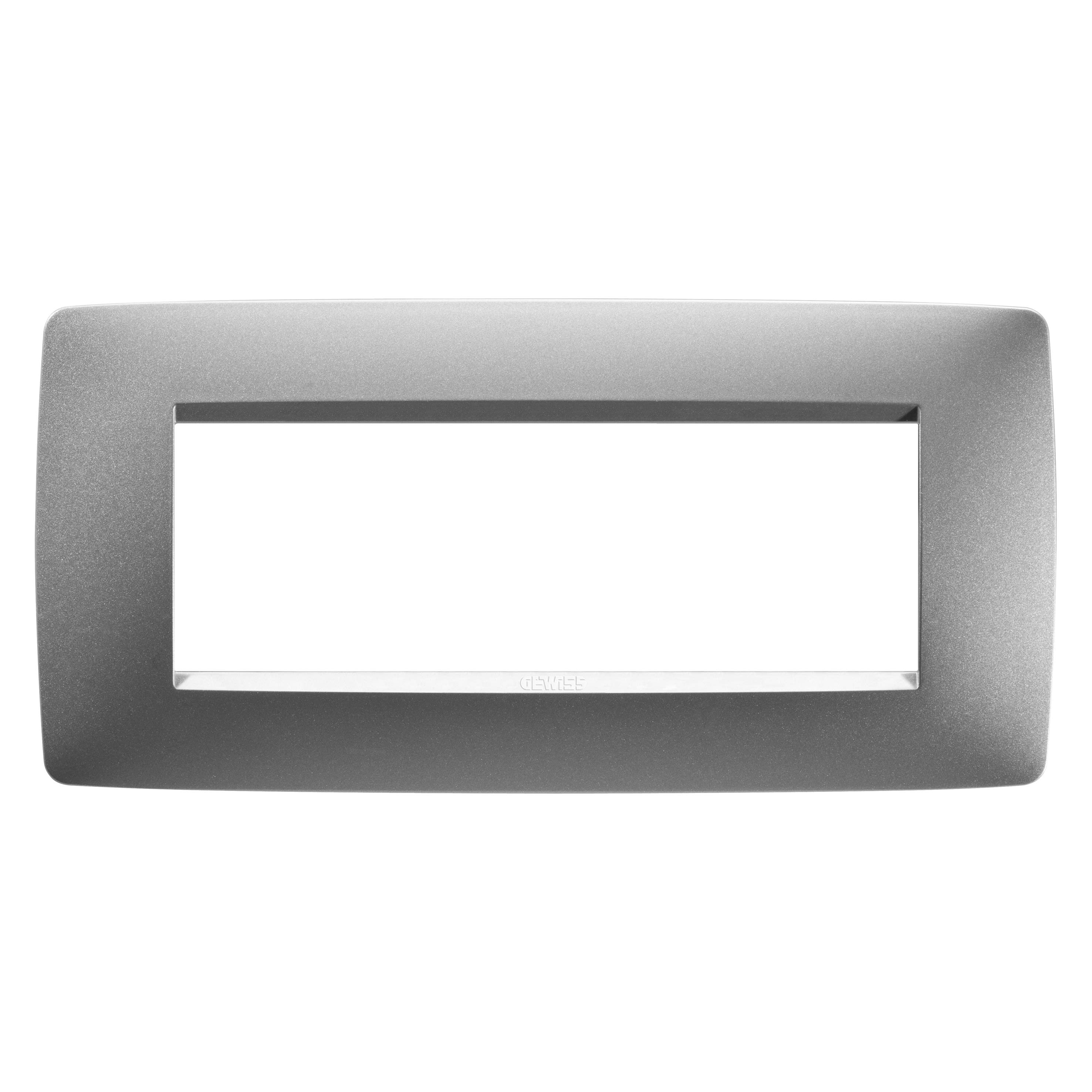 Gewiss - PLAQUE APPAREILLAGE ONE 6P TITANE - GW16106VT