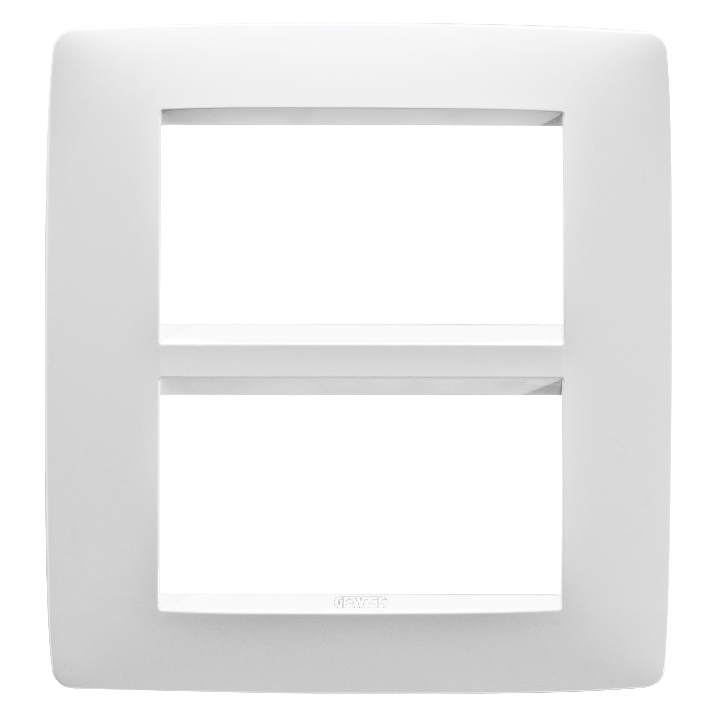 Gewiss - PLAQUE ONE 4+4P BL SATIN