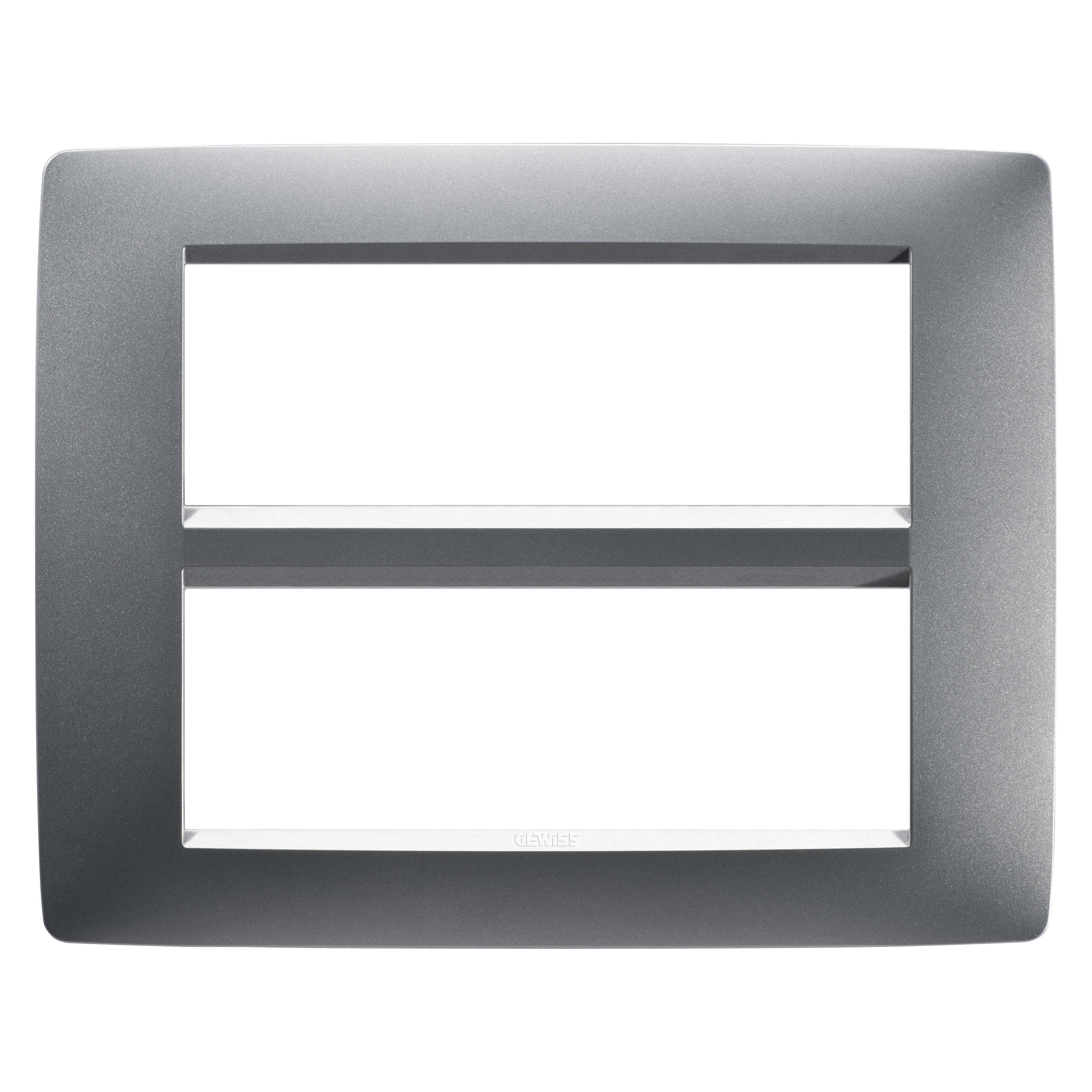 Gewiss - PLAQUE APPAREILLAGE ONE 12P TITANE - GW16112VT