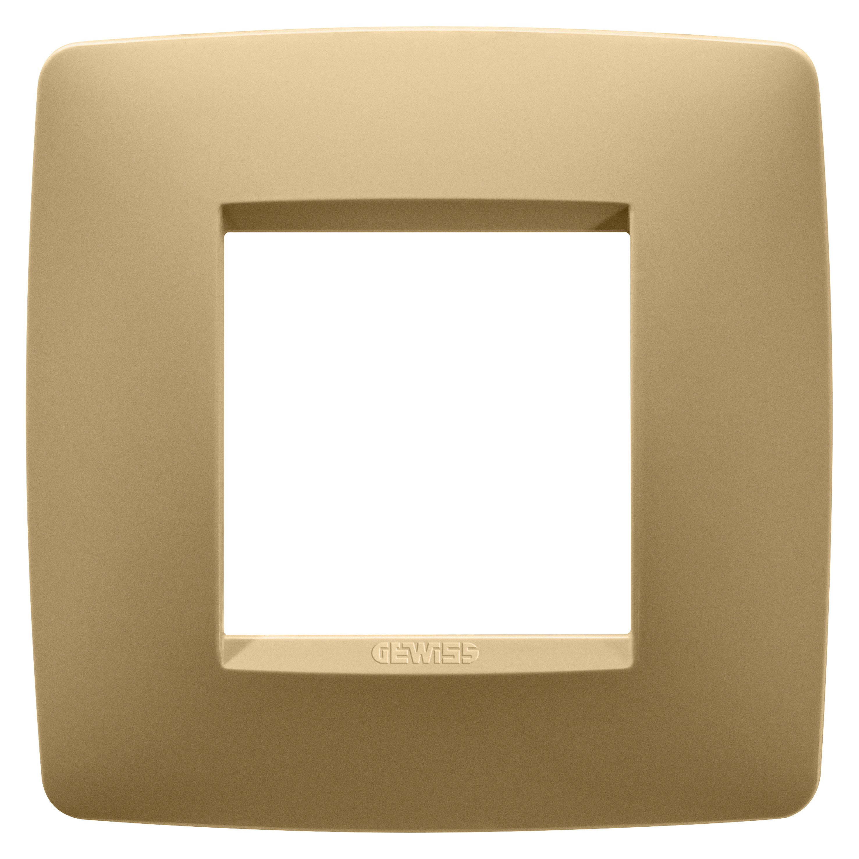 Gewiss - PLAQUE APPAREILLAGE ONE 2P OR - GW16122VO