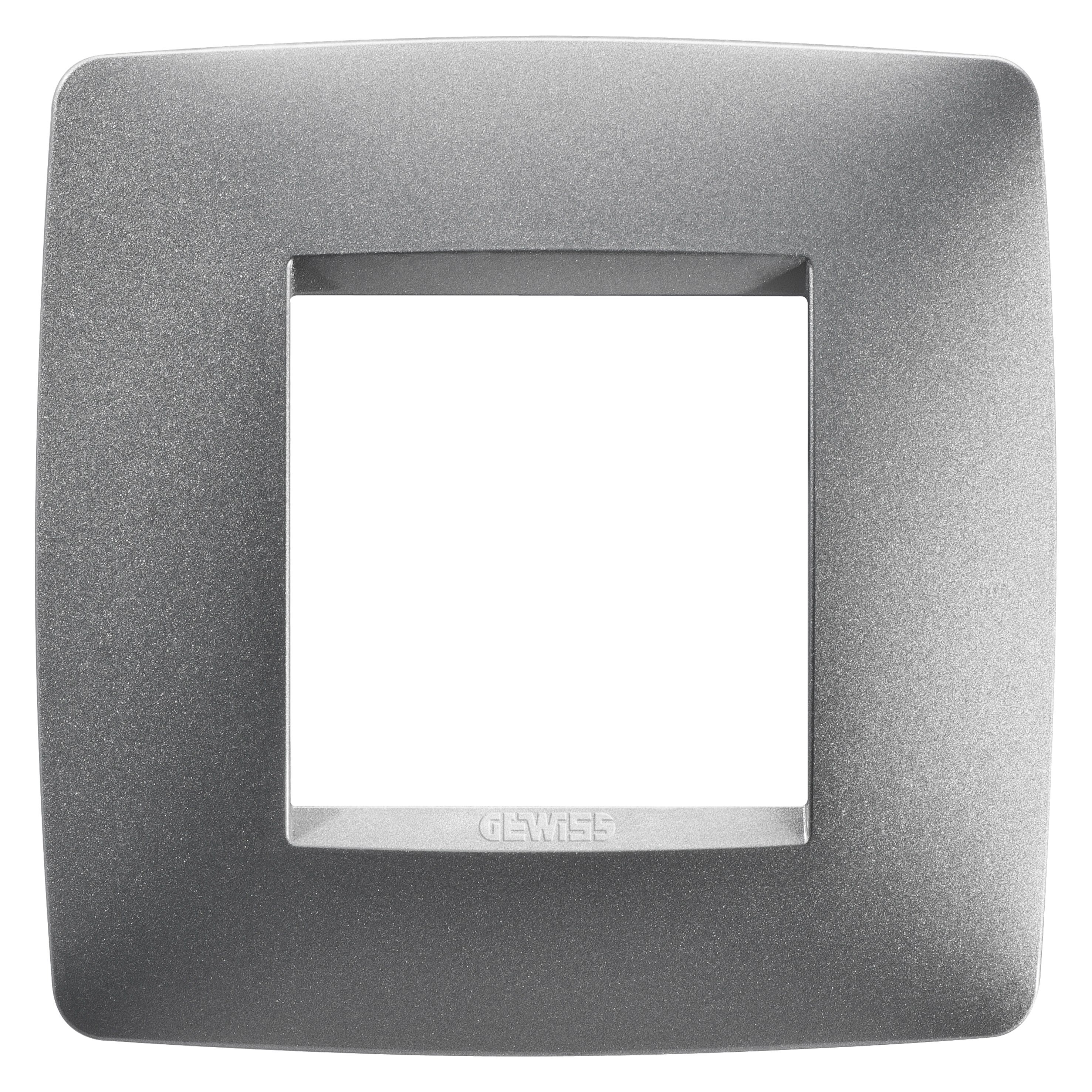 Gewiss - PLAQUE APPAREILLAGE ONE INT. 2P TITANE - GW16122VT