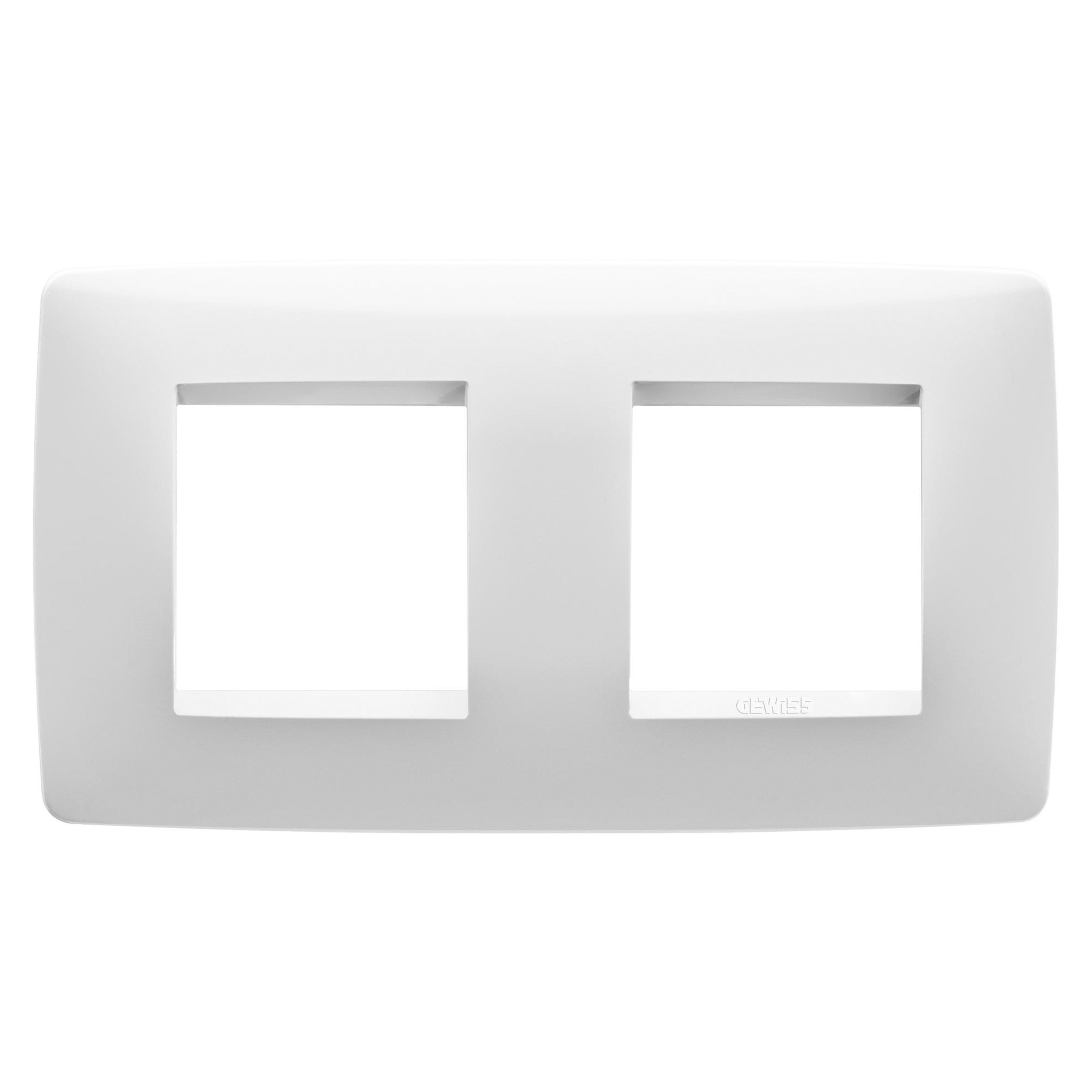 Gewiss - PLAQUE APPAREILLAGE ONE INT. 2+2P H BL CRÈME - GW16123TB