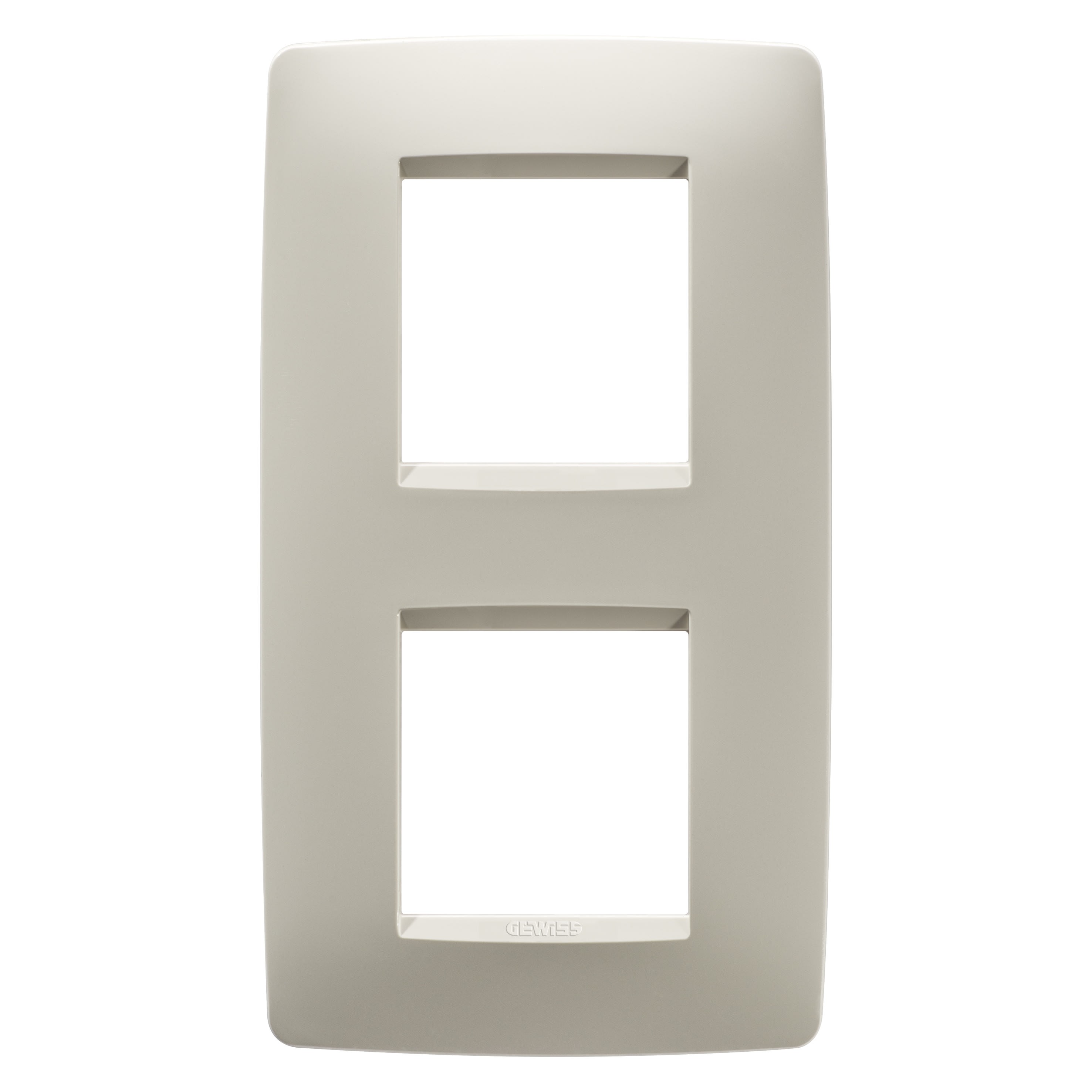 Gewiss - PLAQUE APPAREILLAGE ONE INT. 2+2P V.E. 71 IVOIRE - GW16124TI