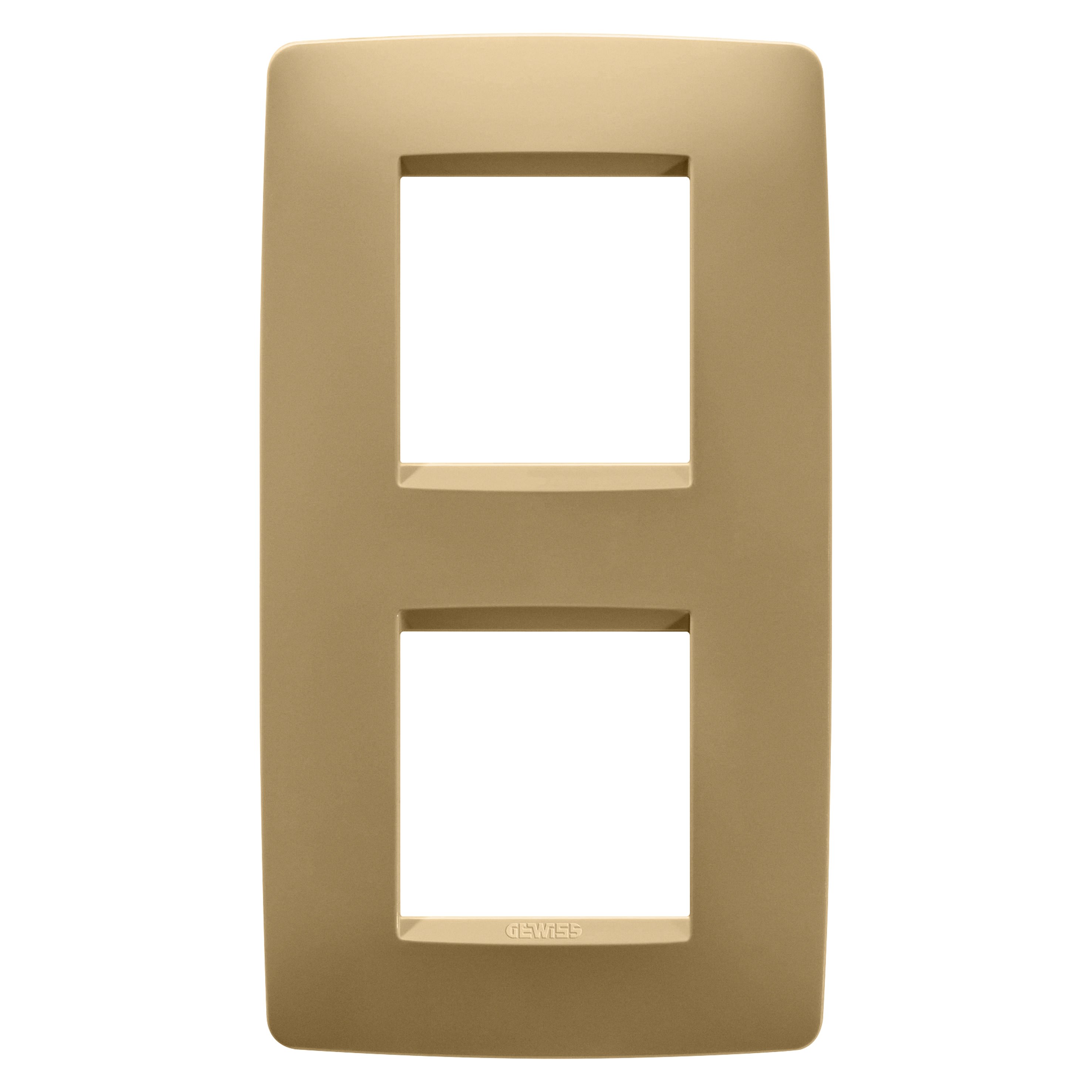 Gewiss - PLAQUE ONE 2+2P V OR