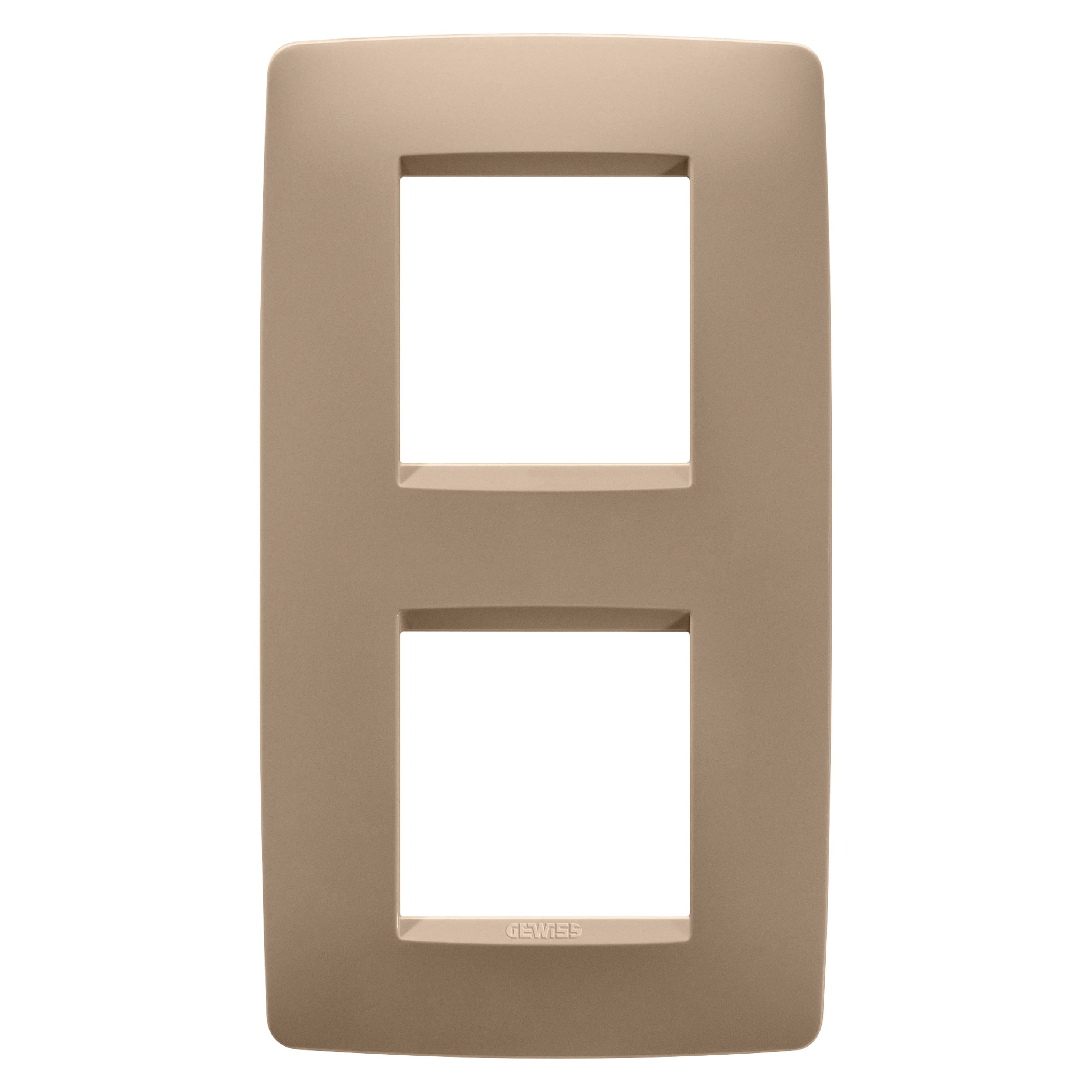 Gewiss - PLAQUE ONE 2+2P V CUIVRE DOUX