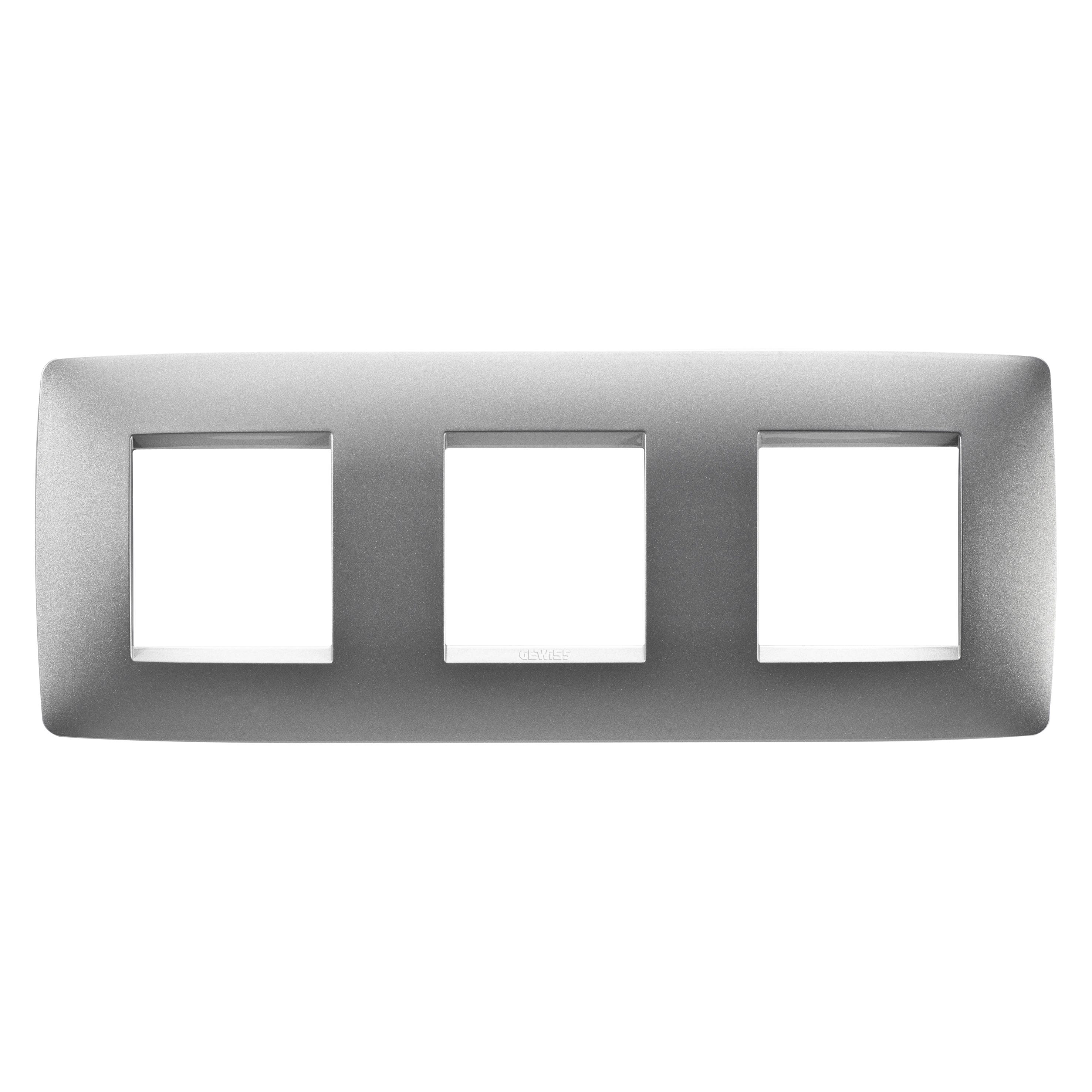Gewiss - PLAQUE ONE INT. 2+2+2P H TITANE