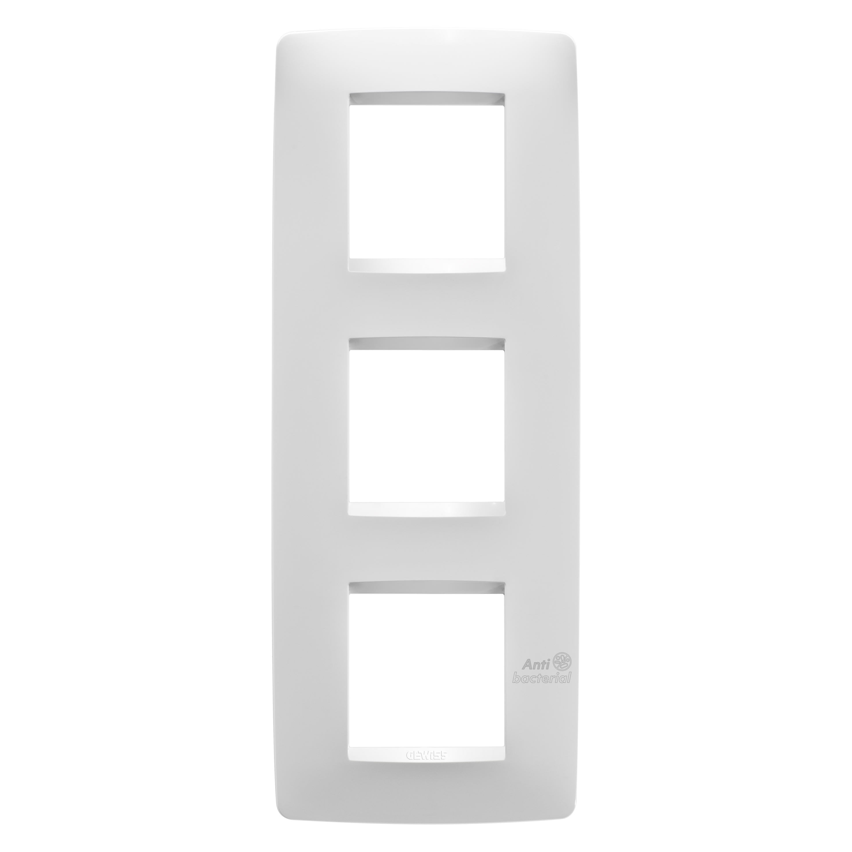Gewiss - PLAQUE ONE INT.2+2+2P V.BL ANTIBACT.