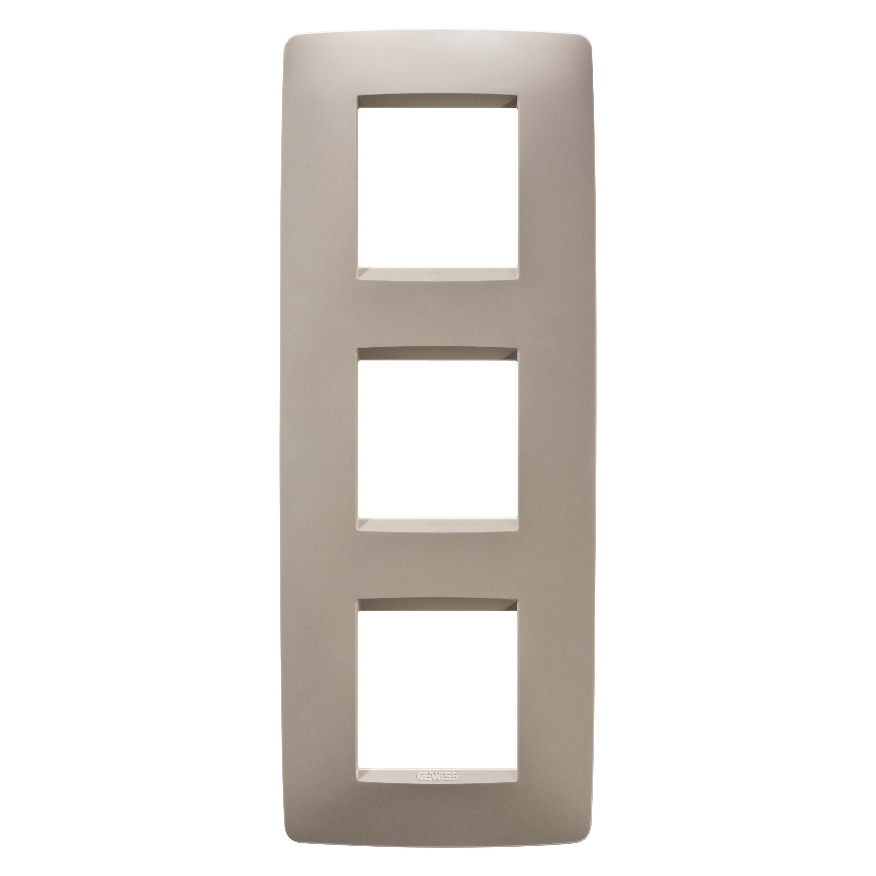 Gewiss - PLAQUE APPAREILLAGE ONE INT. 2+2+2P V CHANVRE - GW16127TC