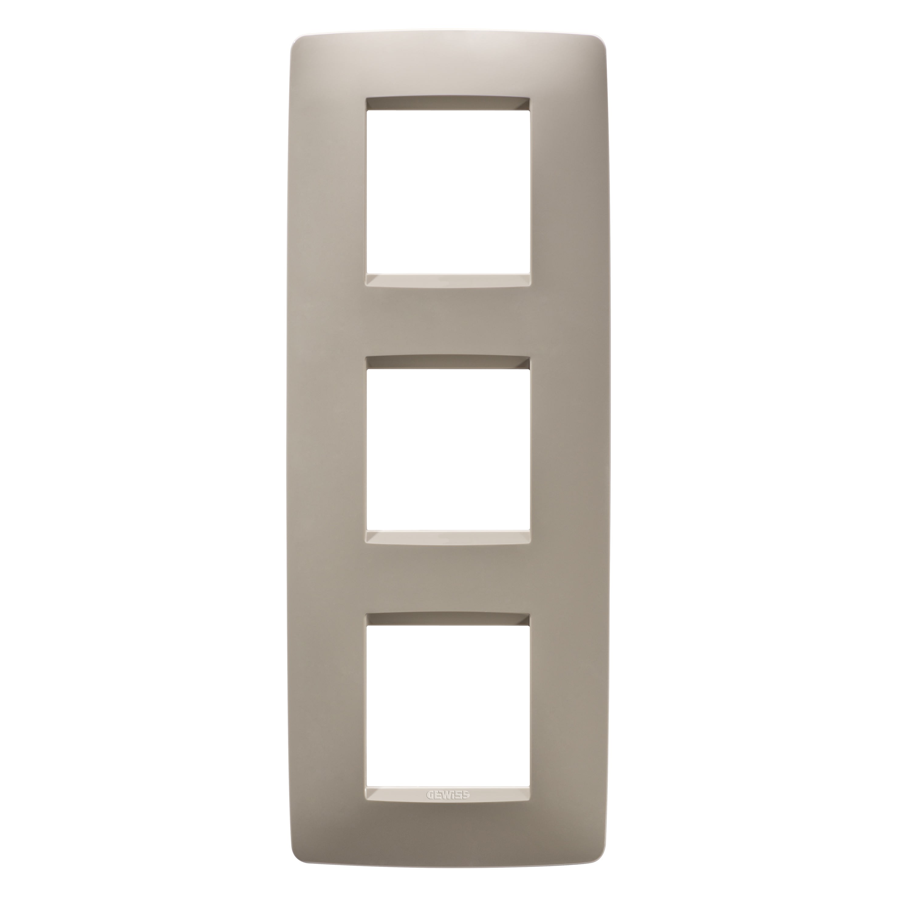 Gewiss - PLAQUE APPAREILLAGE ONE INT. 2+2+2P V CHANVRE - GW16127TC